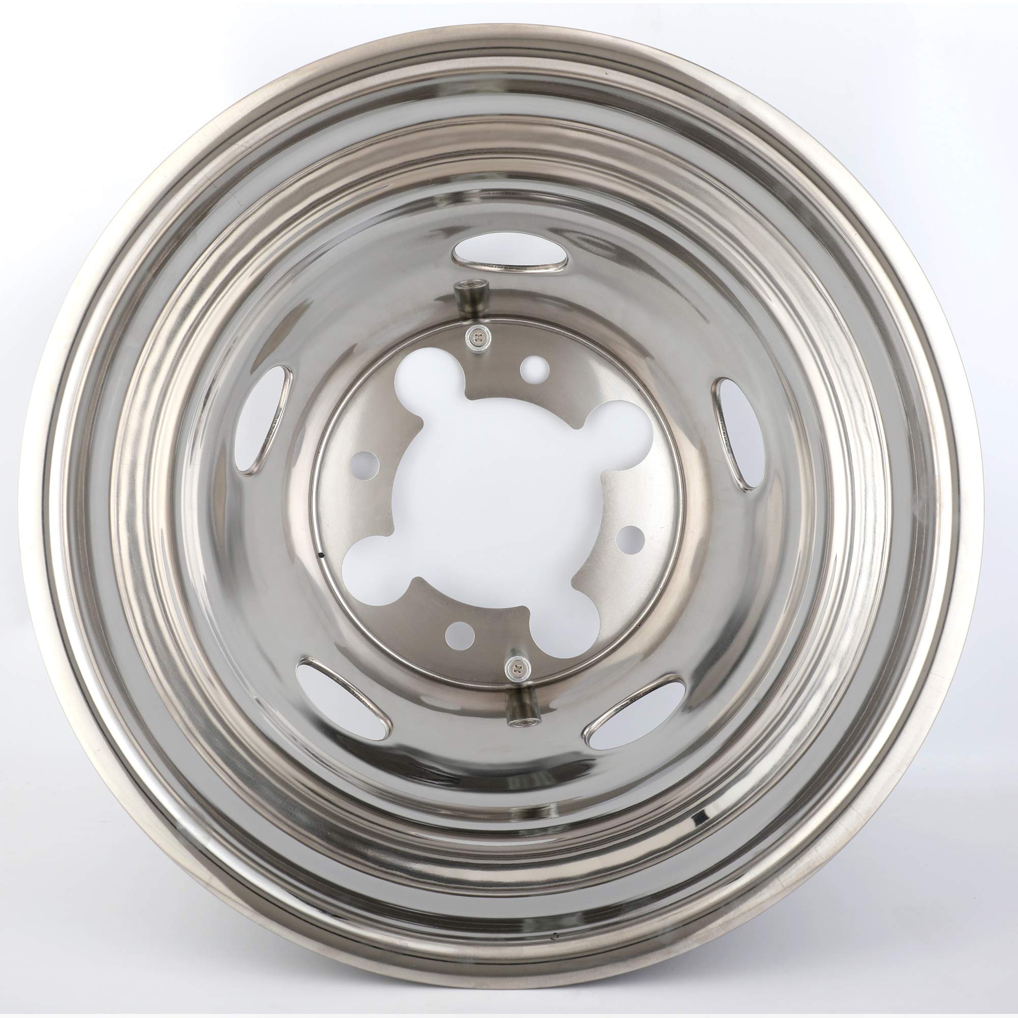 4pcs Polished Stainless Steel Wheel Simulators for 2003-2018 Dodge Ram 3500 Dually - 17