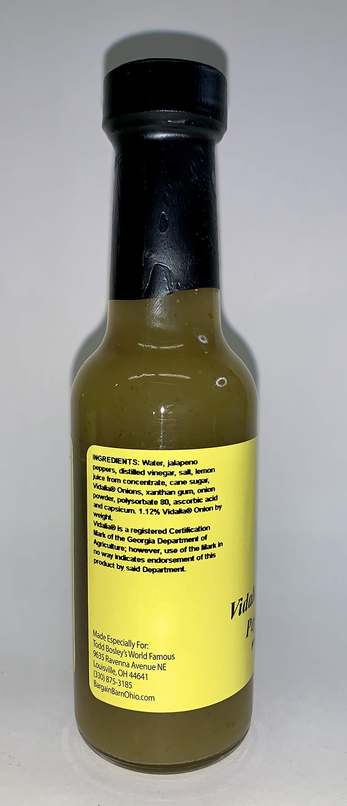 Todd Bosley's World Famous Vidalia Onion Jalapeno Pepper Hot Sauce - 4 Pack Spicy Gourmet Condiment for Burgers, Wings & Tacos | Sweet & Spicy Flavor | All-Natural Ingredients