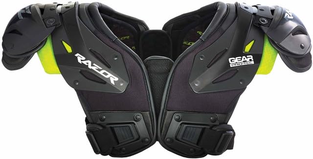 RAZOR RZ55 (OL/DL) Football Shoulder Pads - Youth & Adult Protective Gear for Tackle Football - Perfect for Games, Practice, and Training Sessions