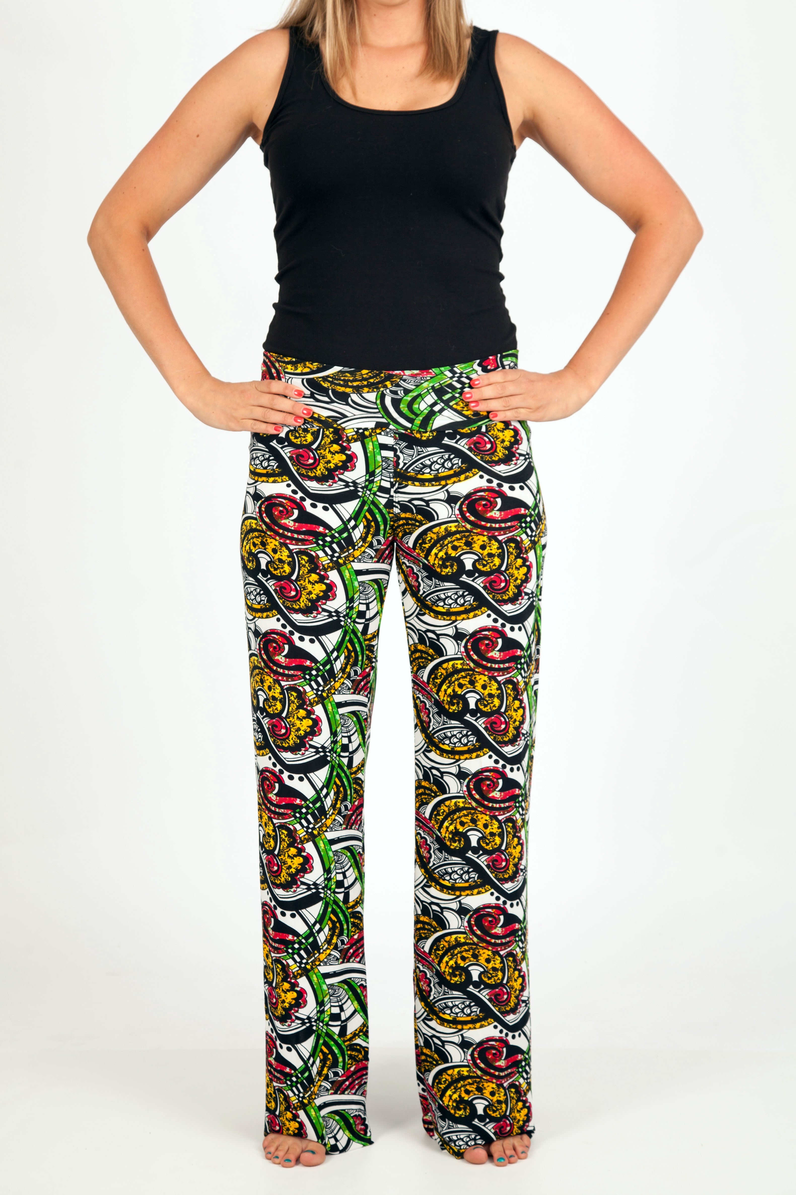 Island Vibe Palazzo Pants - Flowy Boho Beach Pants for Women | Perfect for Vacation, Yoga & Summer Outfits