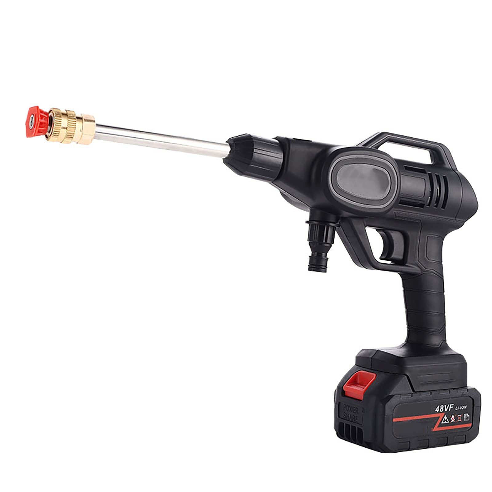 21V Cordless Portable Power Washer with 5 Nozzles - High Pressure Electric Car Washer for Cars, Bikes, Garden, Patio & Window Cleaning - Ideal for Outdoor Cleaning, Home Maintenance & Vehicle Care - Perfect for Driveway, Deck, Fence, RV & Boat Washing - Great for Garage, Sidewalk, Outdoor Furniture & Pet Cleaning