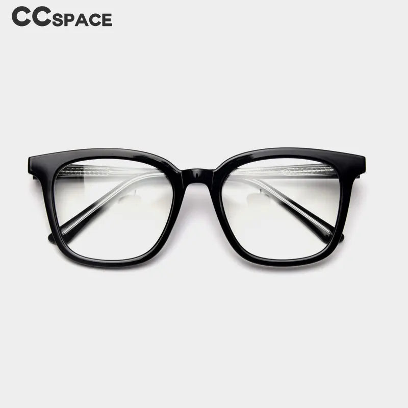 CCspace Unisex Full Rim Square TR90 Titanium Frame Eyeglasses 49863 - Lightweight & Durable Glasses for Work, Reading & Everyday Wear