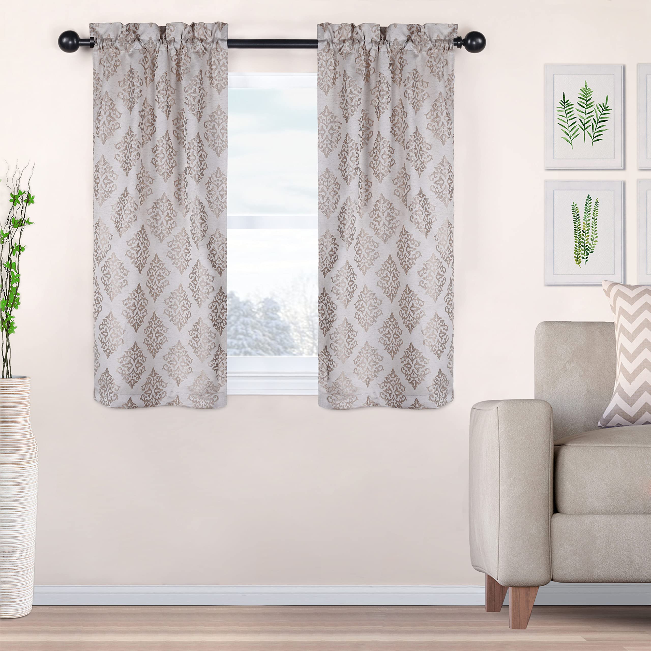 BNM Jacquard Embroidered Curtains Set of 2 - 26