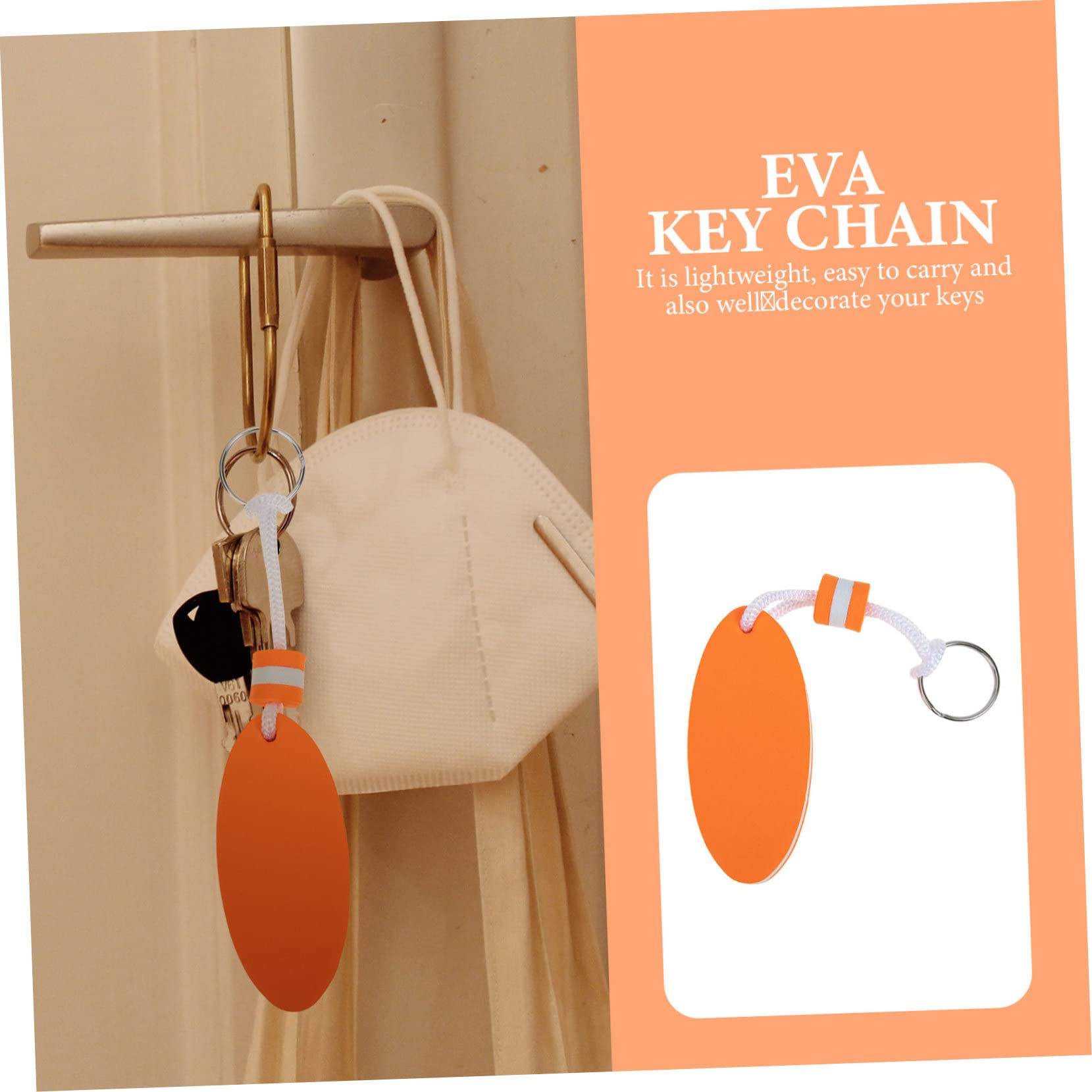 FOYTOKI 12 Pack Surfboard Keychains - Waterproof Buoyant Key Floats for Boating, Swimming & Beach Activities - EVA Floating Keychains for Water Sports Enthusiasts