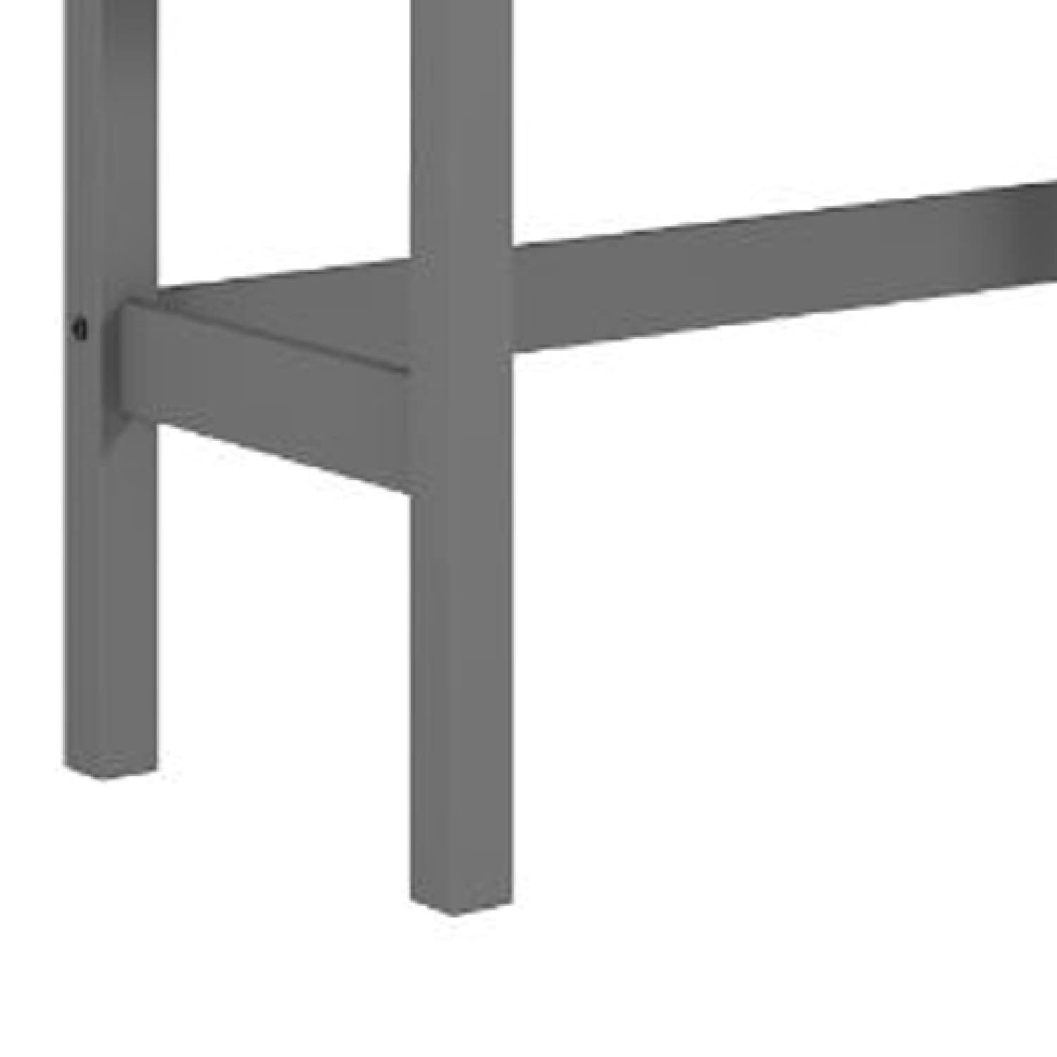 Benjara Modern Writing Desk with Solid Wood Frame & Open Storage Compartments - Gray Home Office Desk for Small Spaces | Perfect for Study, Work from Home & Crafting