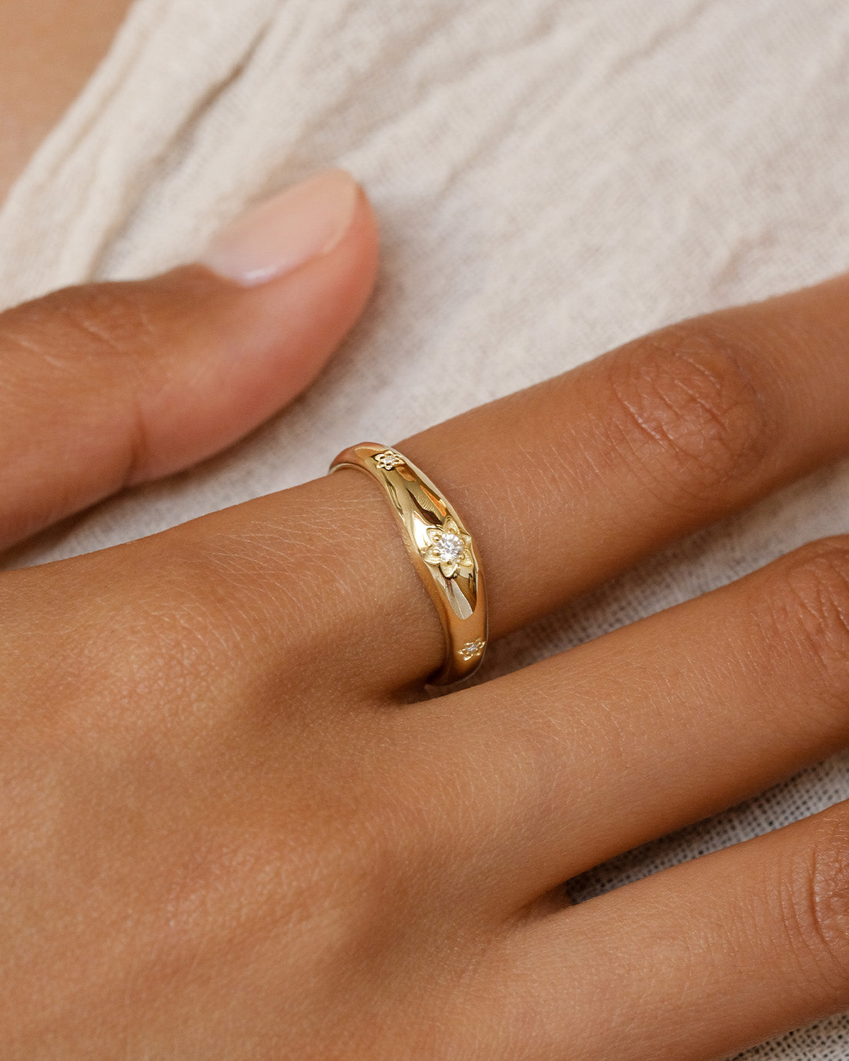 18K Gold Vermeil Align Your Soul Ring - Adjustable Stackable Spiritual Jewelry for Yoga, Meditation & Everyday Wear