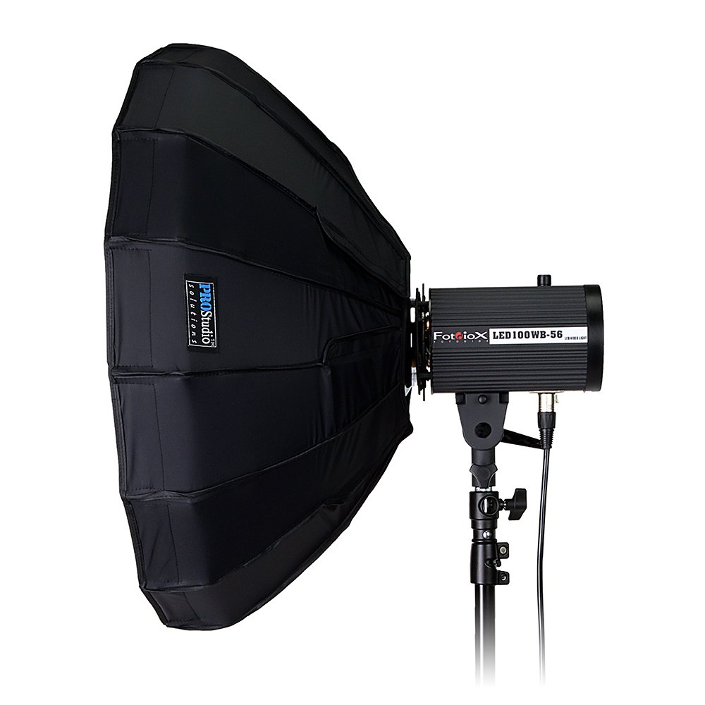 Pro Studio Solutions EZ-Pro 24in (50cm) Beauty Dish & Softbox Combo with MultiblitzP Speedring - Collapsible Soft Beauty Dish for Strobe, Flash & Monolights - Perfect for Portrait, Fashion & Beauty Photography
