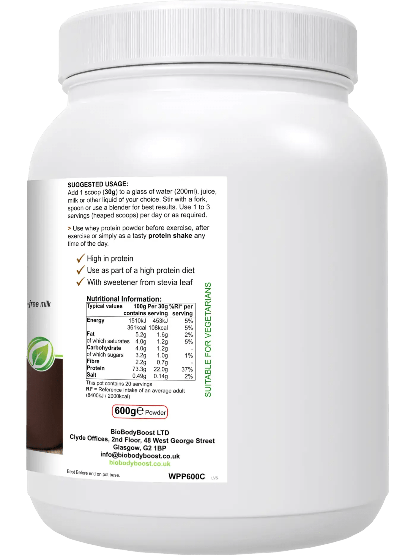 WheyPro Chocolate Whey Protein Powder - Premium Muscle Recovery & Post-Workout Supplement for Athletes & Fitness Enthusiasts