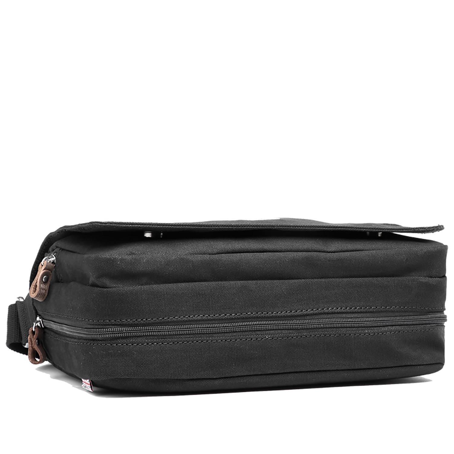 L1577 Troop London Classic Messenger Bag for Men & Women - Medium Size Genuine Leather Crossbody Bag - Perfect for Work, Travel & Everyday Use