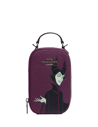 Coach Disney X Coach Eva Phone Crossbody Bag with Maleficent Motif - Stylish Mini Purse for Women, Perfect for Everyday Use, Parties, and Travel Accessories