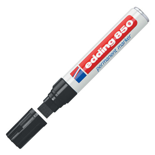edding 850 Permanent Marker Pen Chisel Tip - Industrial Strength, Waterproof & Fade-Proof - Ideal for Labeling, DIY Projects & Warehouse Use