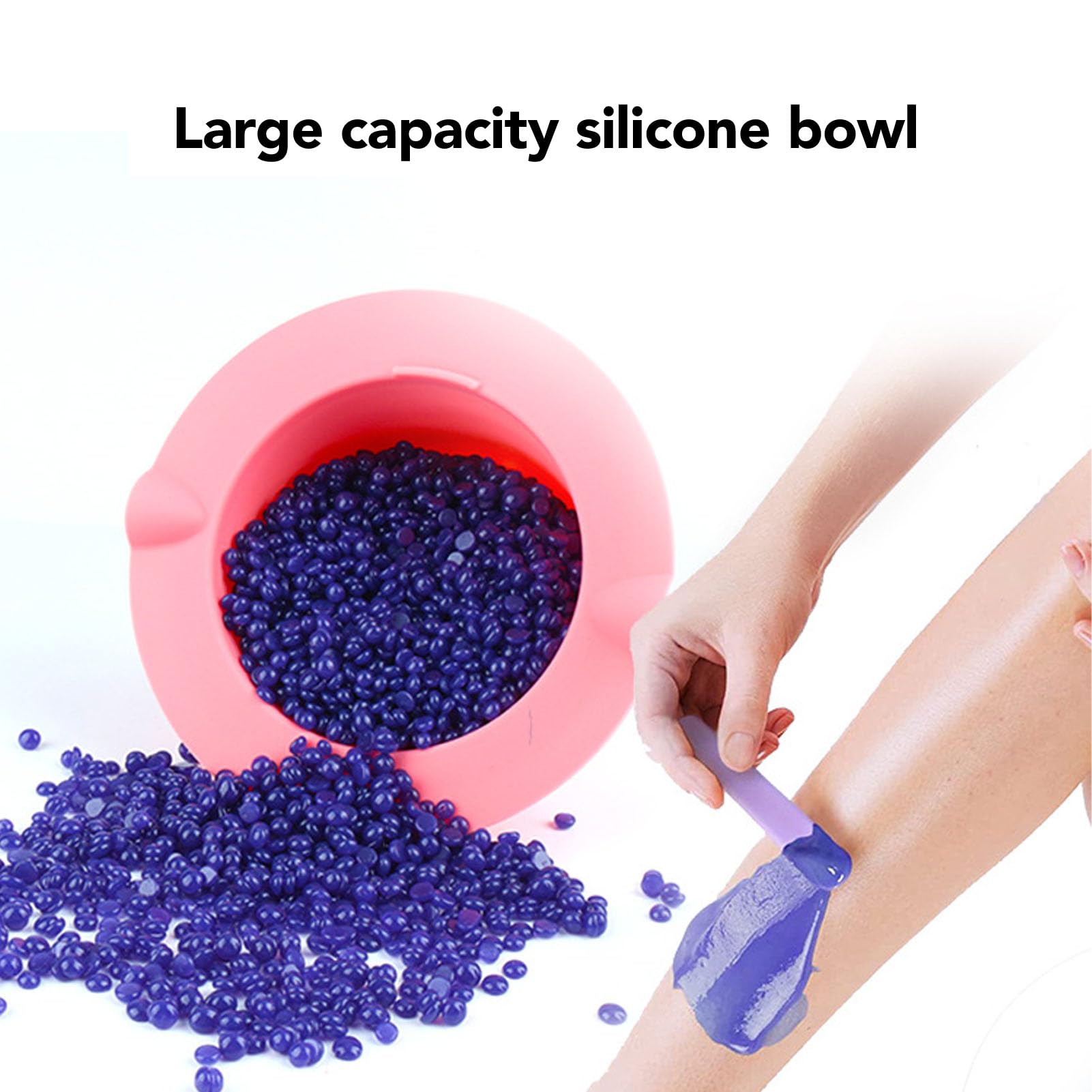 2pcs 400ML Silicone Wax Warmer Liner Bowl - Non Stick Wax Melting Pot for Wax Heating, Reusable Wax Warmer Replacement - Perfect for DIY Hair Removal, Candle Making & Beauty Salon Use