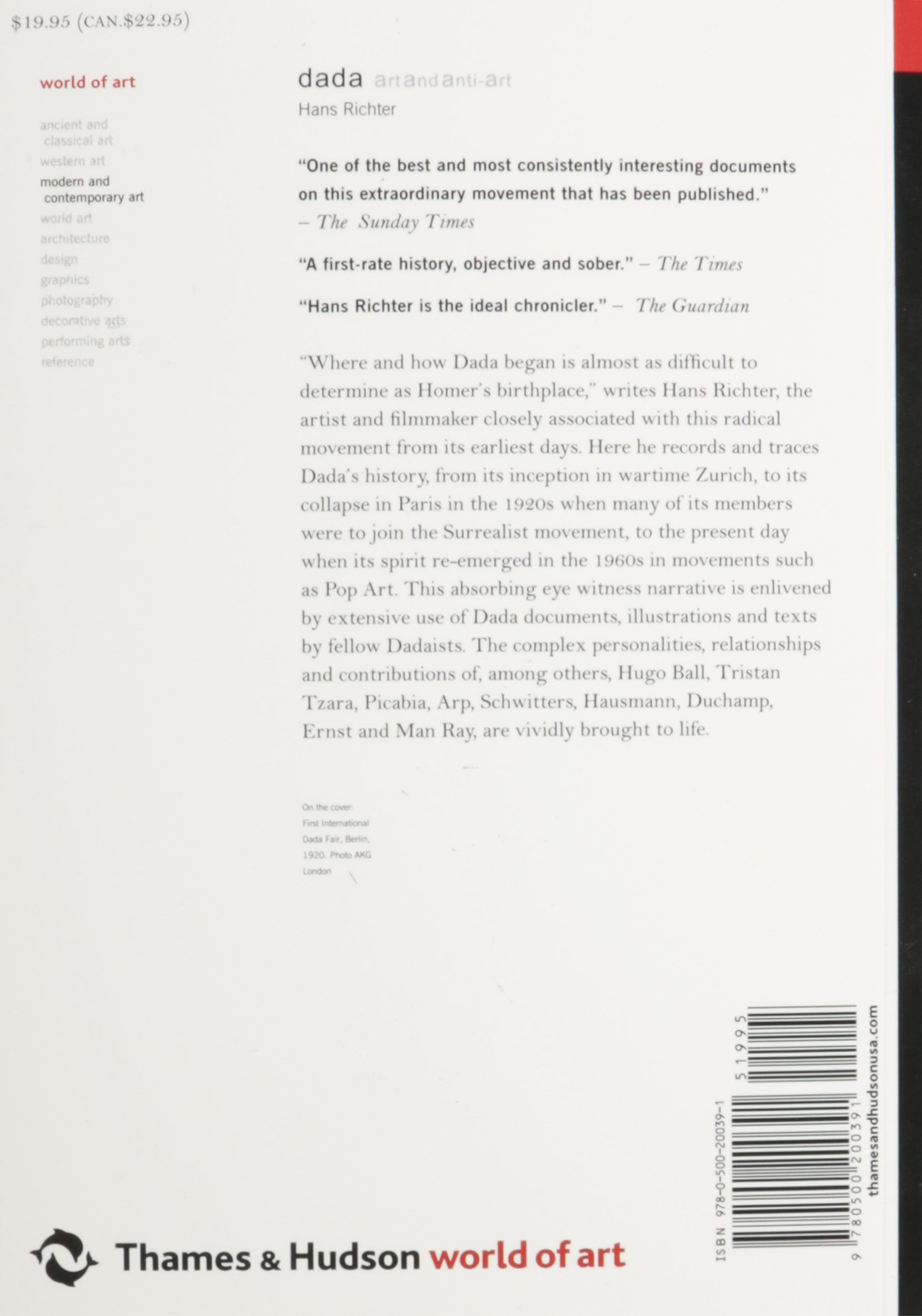 Dada: Art and Anti-Art (World of Art Series) - Explore Avant-Garde Art History for Collectors & Art Enthusiasts