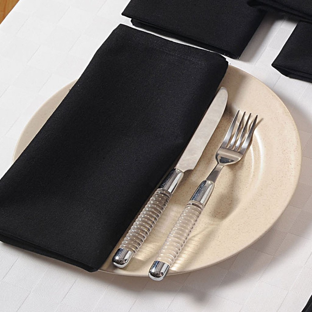 Premium YUGA 100% Cotton Plain Dinner Napkins Set - 6 Pack (19x19 Inches) - Soft & Absorbent Table Linen for Everyday Meals, Dinner Parties & Special Occasions