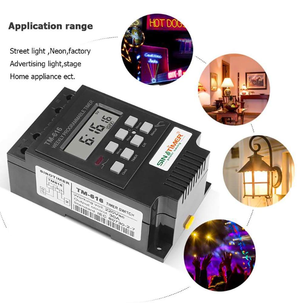 Programmable Digital Timer Switch - 110V Weekly 24/7 Timer with Relay Control for Home Automation | Perfect for Lights, Appliances & Irrigation Systems