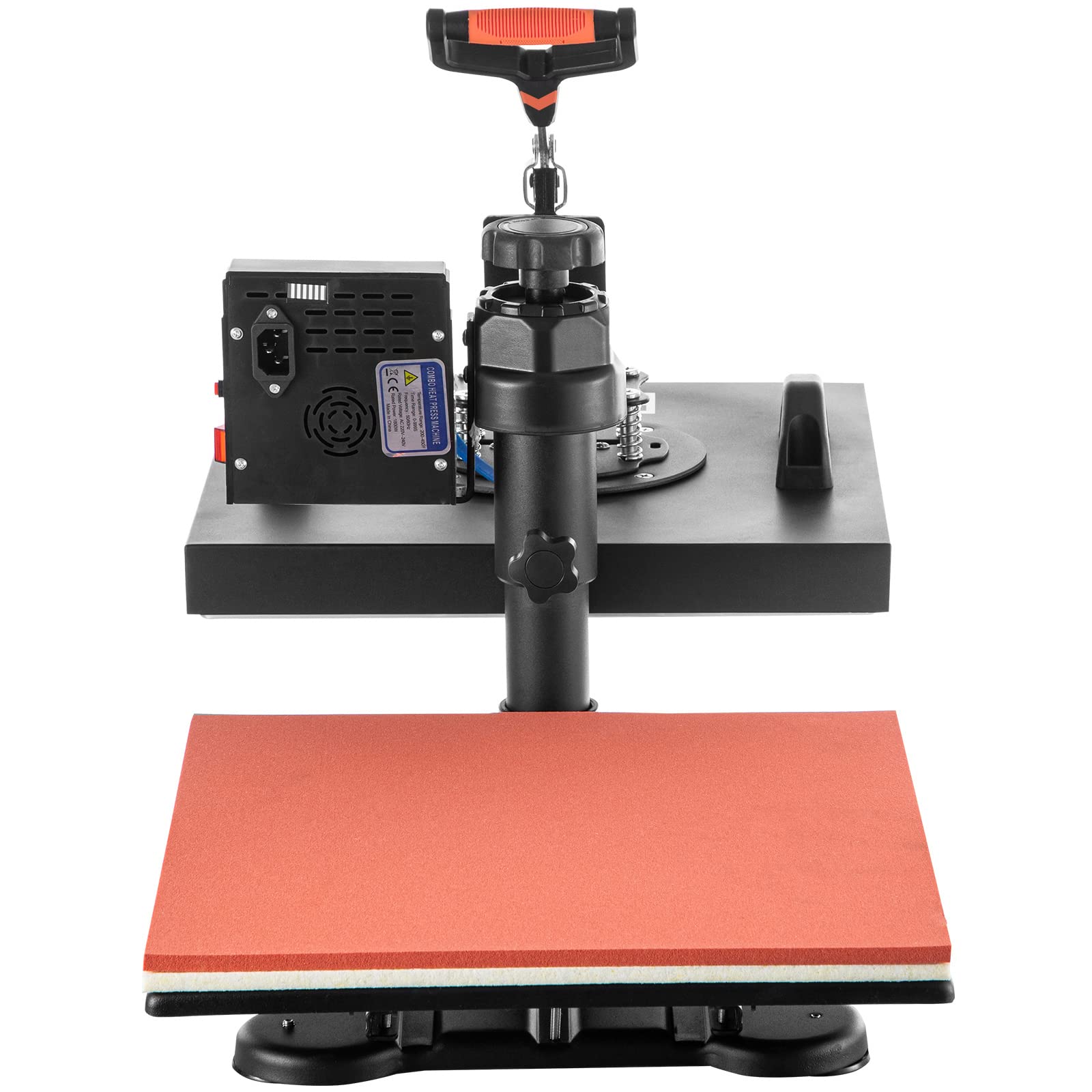 VEVOR 15x15 Inch 5-in-1 Heat Press Machine with Dual LED Display - Professional Sublimation Heat Transfer for T-Shirts, Mugs, Hats & More - Swing Away Design for Easy Printing (Perfect for DIY Crafts, Custom Apparel & Small Business)