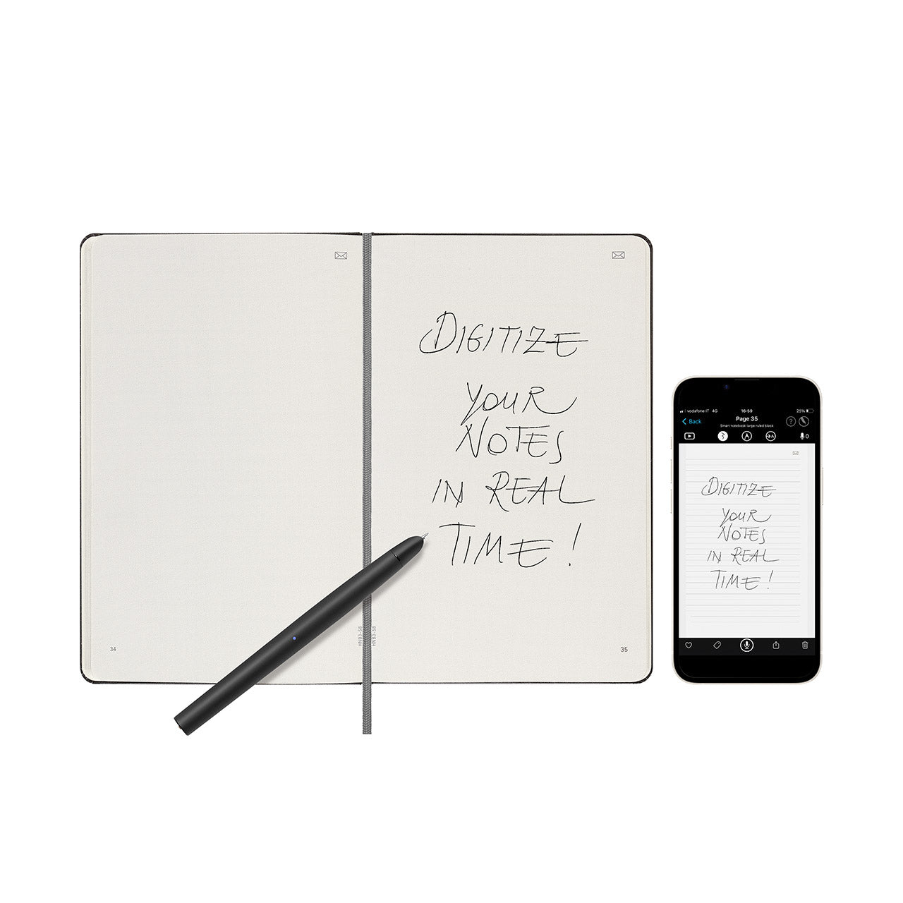 Smart Hard Cover Notebook - Large Plain Journal for Writing, Sketching & Note Taking - Perfect for School, Office & Travel