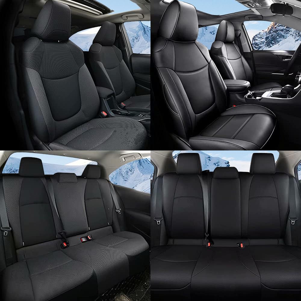 Premium Black Car Seat Covers Full Set for Toyota Corolla 2020-2025 - Custom Fit for SE, Nightshade, SE Apex, XSE & FX Models | Waterproof & Comfortable for Daily Commute & Road Trips