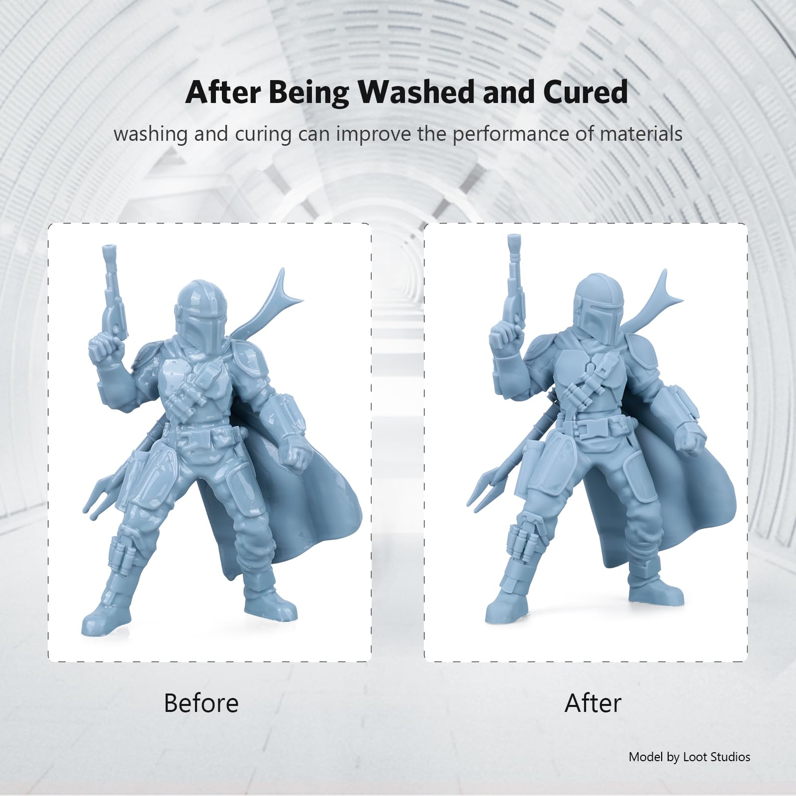 ELEGOO Mercury X Bundle - Wash & Cure Station with ABS-Like 3D Printer Resin (1000g, Grey) for High-Quality 3D Printing | Perfect for Miniatures, Prototypes & DIY Projects