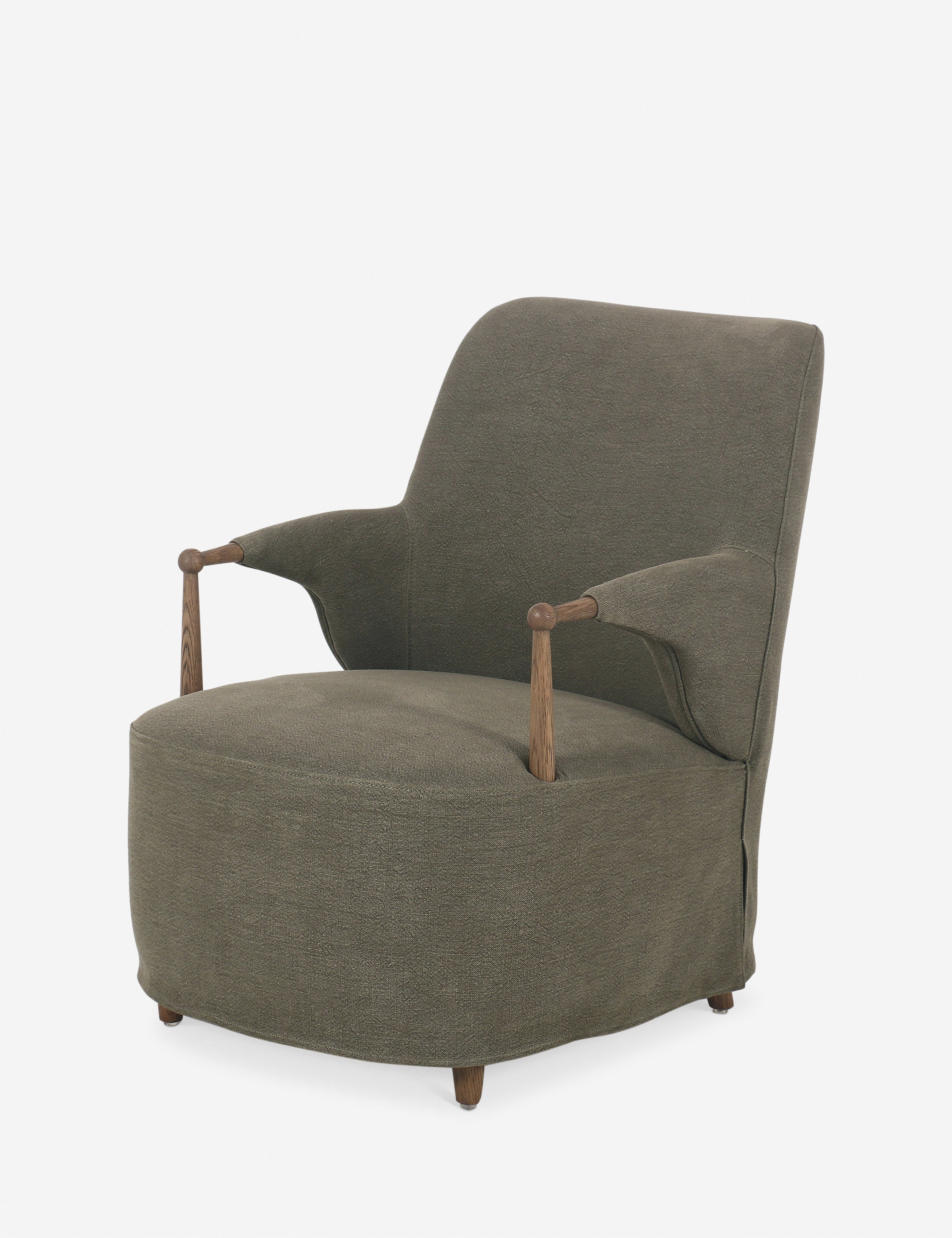 Brently Accent Chair by Amber Lewis x Four Hands - Modern Upholstered Lounge Chair for Living Room, Bedroom & Office Decor - Perfect for Reading Nook or Cozy Corner