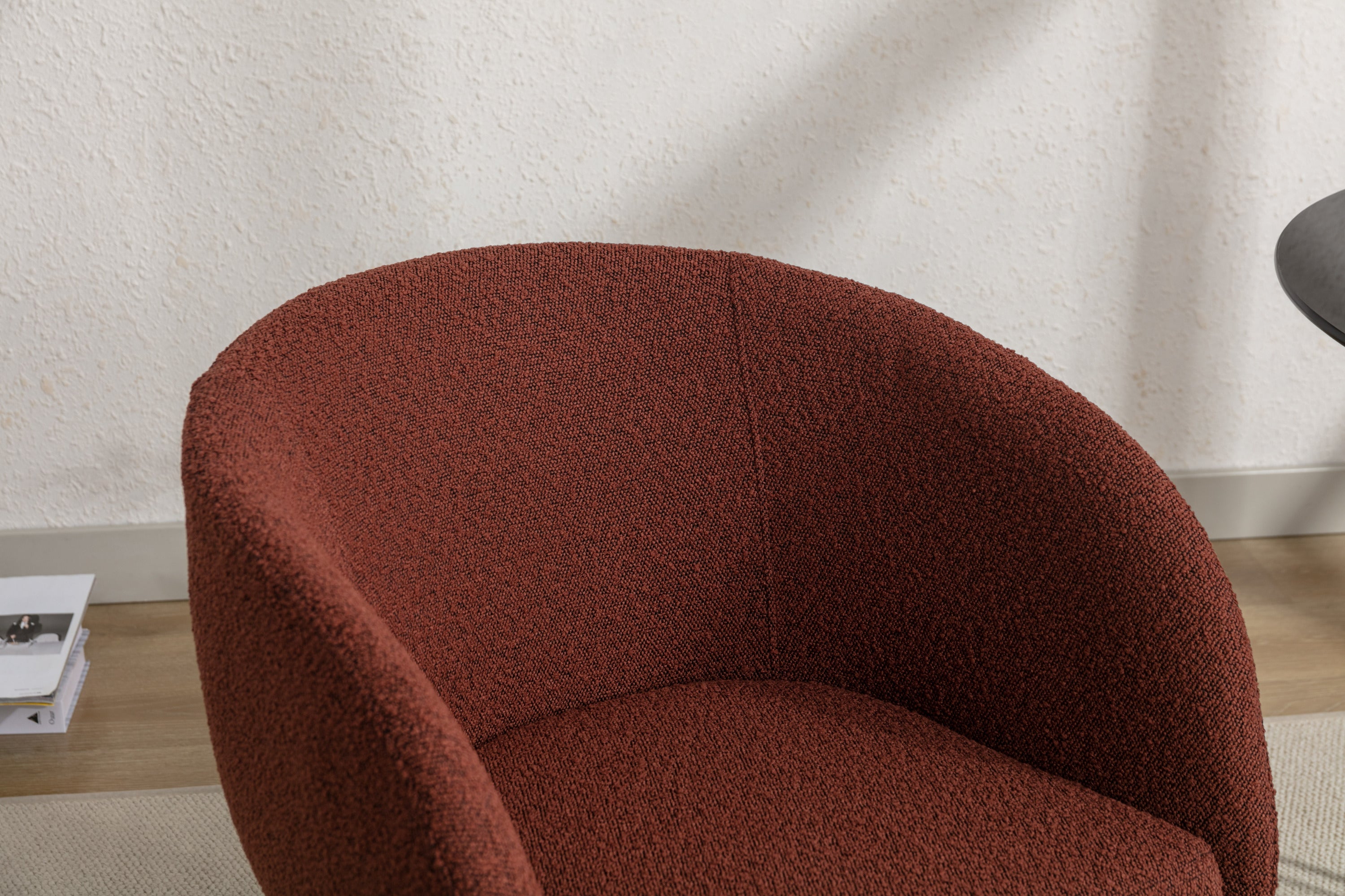 2 Pack Boucle Fabric Dining Chairs with Black Metal Legs - Wine Red | Modern Upholstered Side Chairs for Kitchen, Dining Room, or Office | Comfortable & Stylish Seating Solution