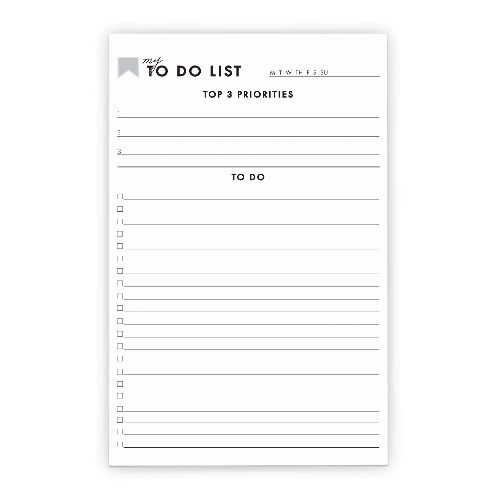 Daily To Do List Notepad for Teachers, Students & Bosses - 50 Undated Sheets, 5.5” x 8.5” - Perfect for Classroom Organization, Office Tasks & Personal Productivity Planning