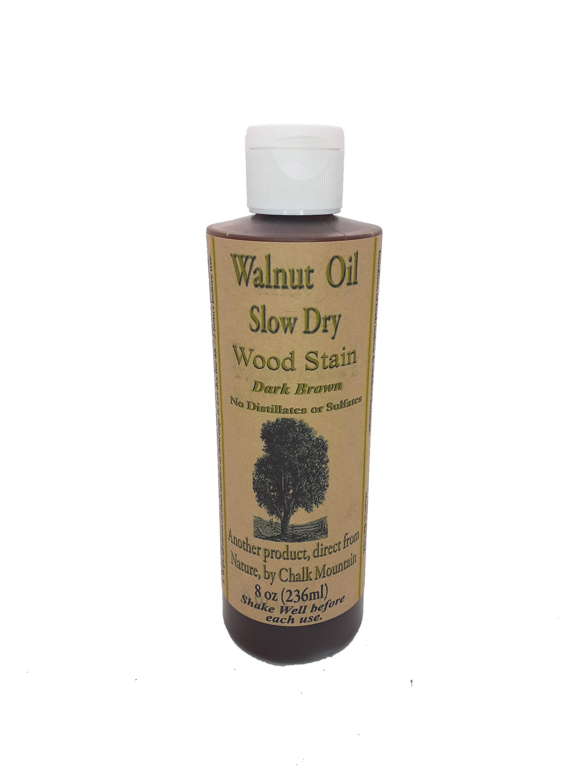 Chalk Mountain Brushes 8oz All Natural Walnut Oil Wood Stain - Eco-Friendly Pigmented Finish for Furniture Restoration (3-Pack) | Perfect for DIY Woodworking, Cabinets, Tables & Home Decor Projects