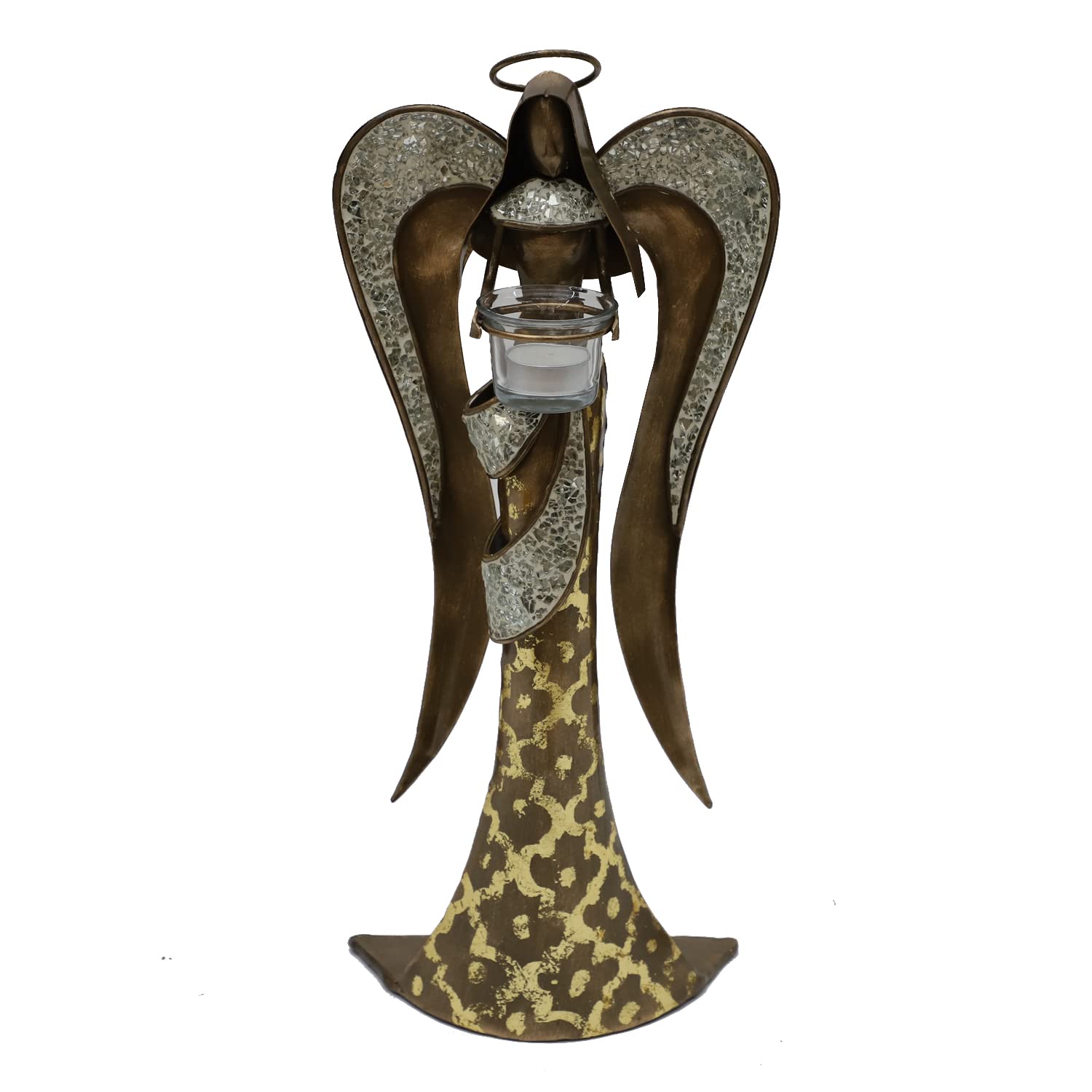 Metal Spinning Flying Angels Tea Light Candle Holders - Scandinavian Design Romantic Candlesticks for Weddings, Christmas & Home Decor | Perfect for Table Centerpieces, Holiday Parties & Cozy Ambiance