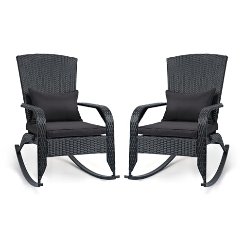 Black Rattan+ Black Chusion*2