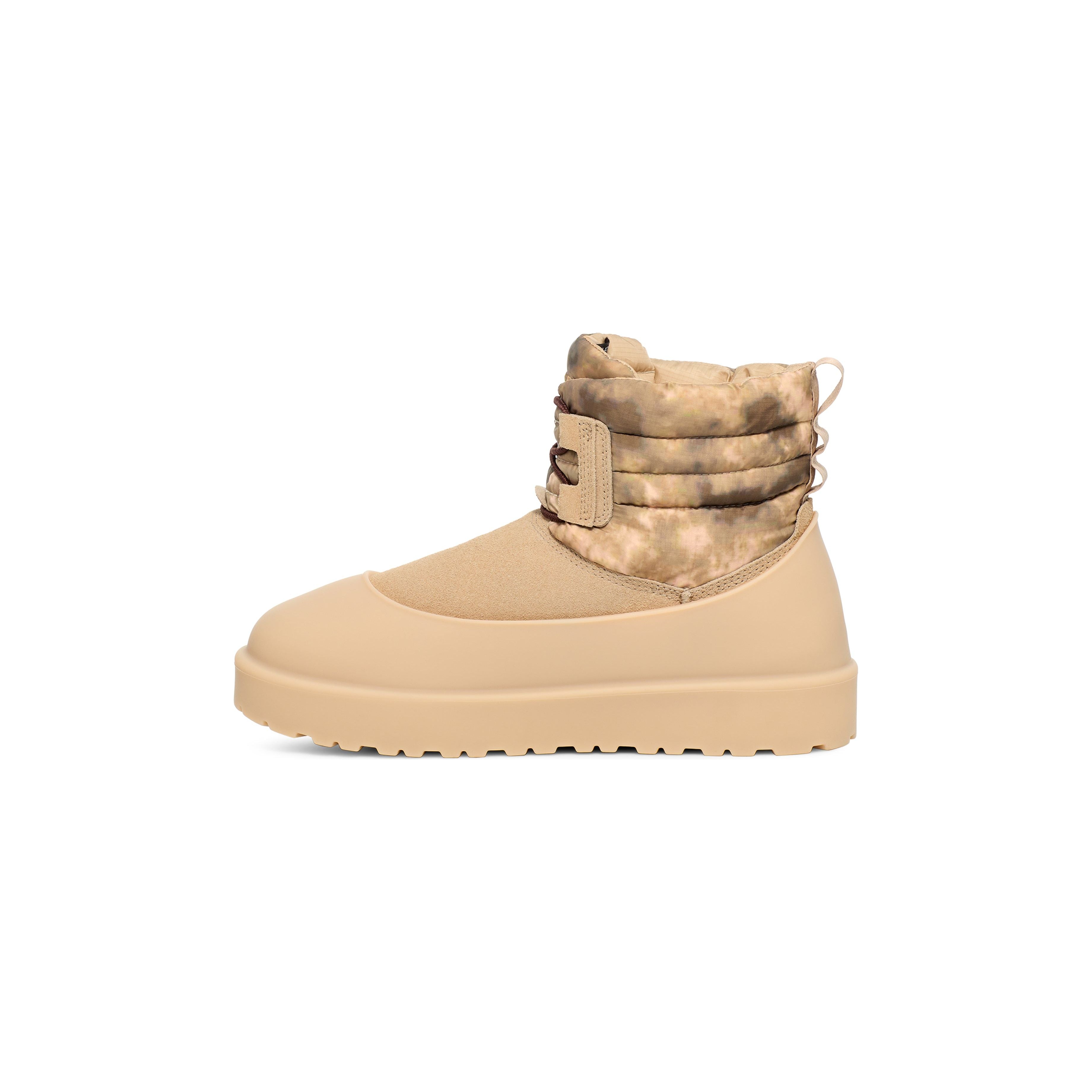UGG Men's Classic Mini Lace Weather Smokescreen Boots in Mustard Seed - Warm Winter Shoes for Outdoor Hiking & Casual Wear