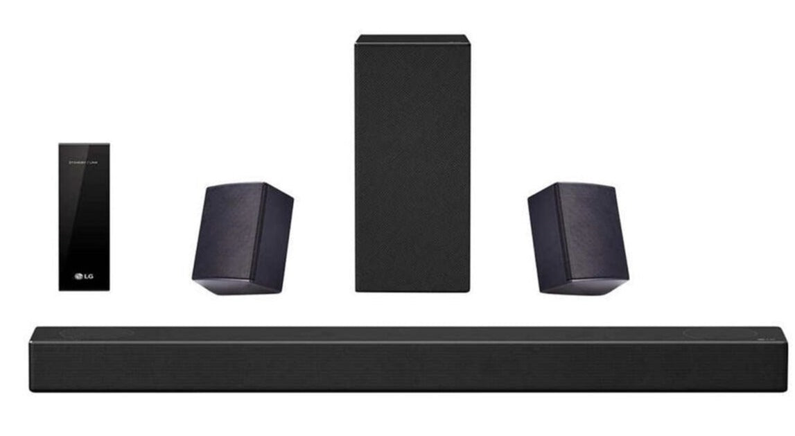 LG SN7R 5.1.2 Channel Dolby Atmos Soundbar with Wireless Subwoofer - Immersive Home Theater System for Movies, Music & Gaming