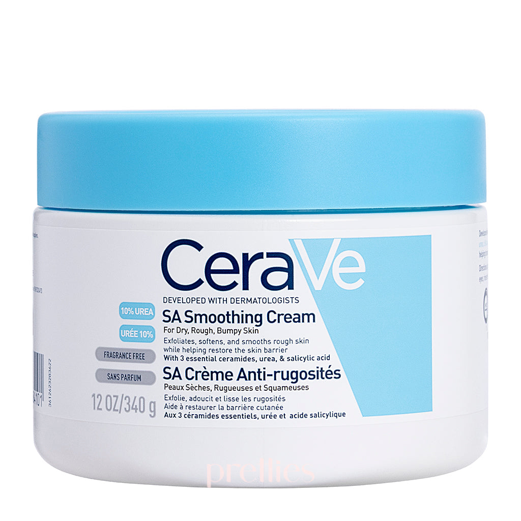 CeraVe SA Smoothing Cream 340g | Salicylic Acid Body Moisturizer for Dry & Rough Skin | Dermatologist Recommended | Perfect for Daily Hydration & Exfoliation