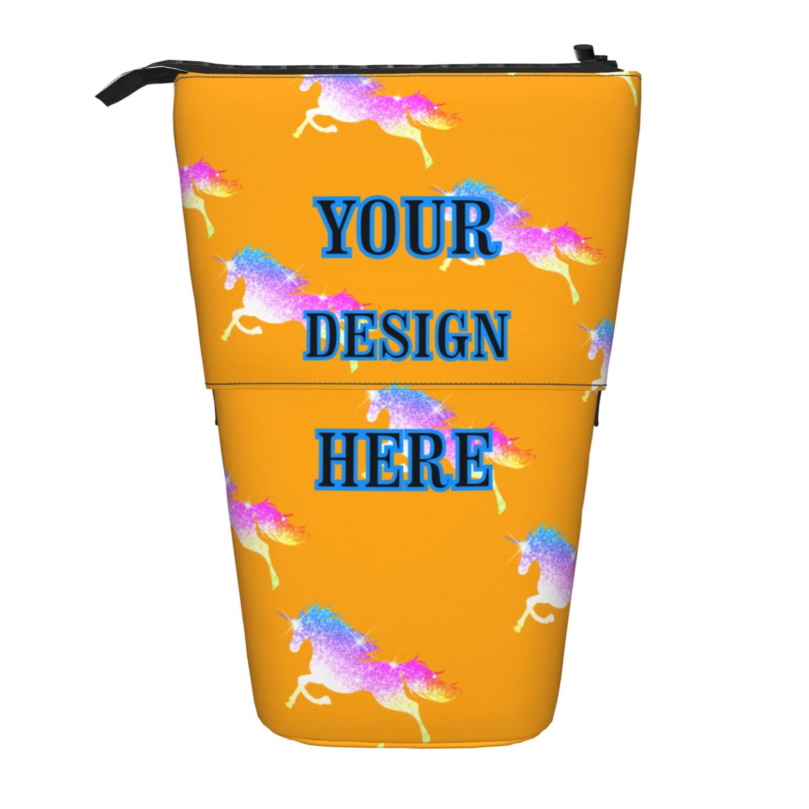Custom Pencil Case with Zipper - Personalized Triangular & Cylindrical Pen Holder Organizer for School, Office & Travel - Unisex Stationery & Makeup Storage Pouch (Color 7) - Perfect for Students, Professionals & On-the-Go Essentials