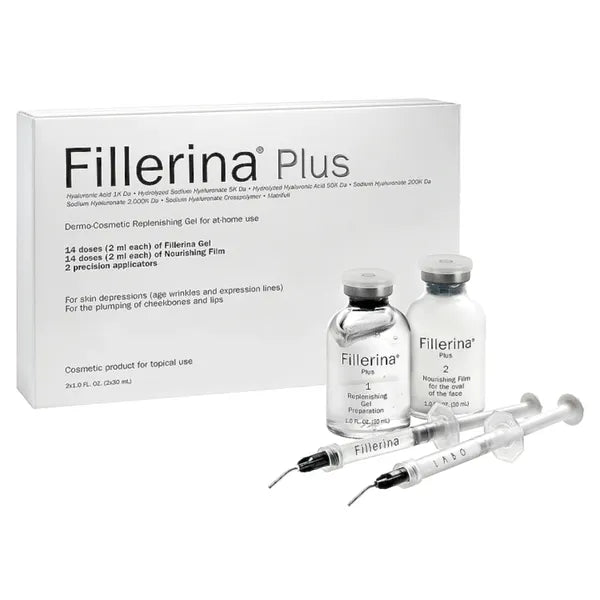 Fillerina Dermo Cosmetic Filler Treatment Kit Grade 5 - Advanced Anti-Aging Wrinkle Filler for Deep Lines & Volume Loss | Perfect for At-Home Skin Rejuvenation & Professional Results