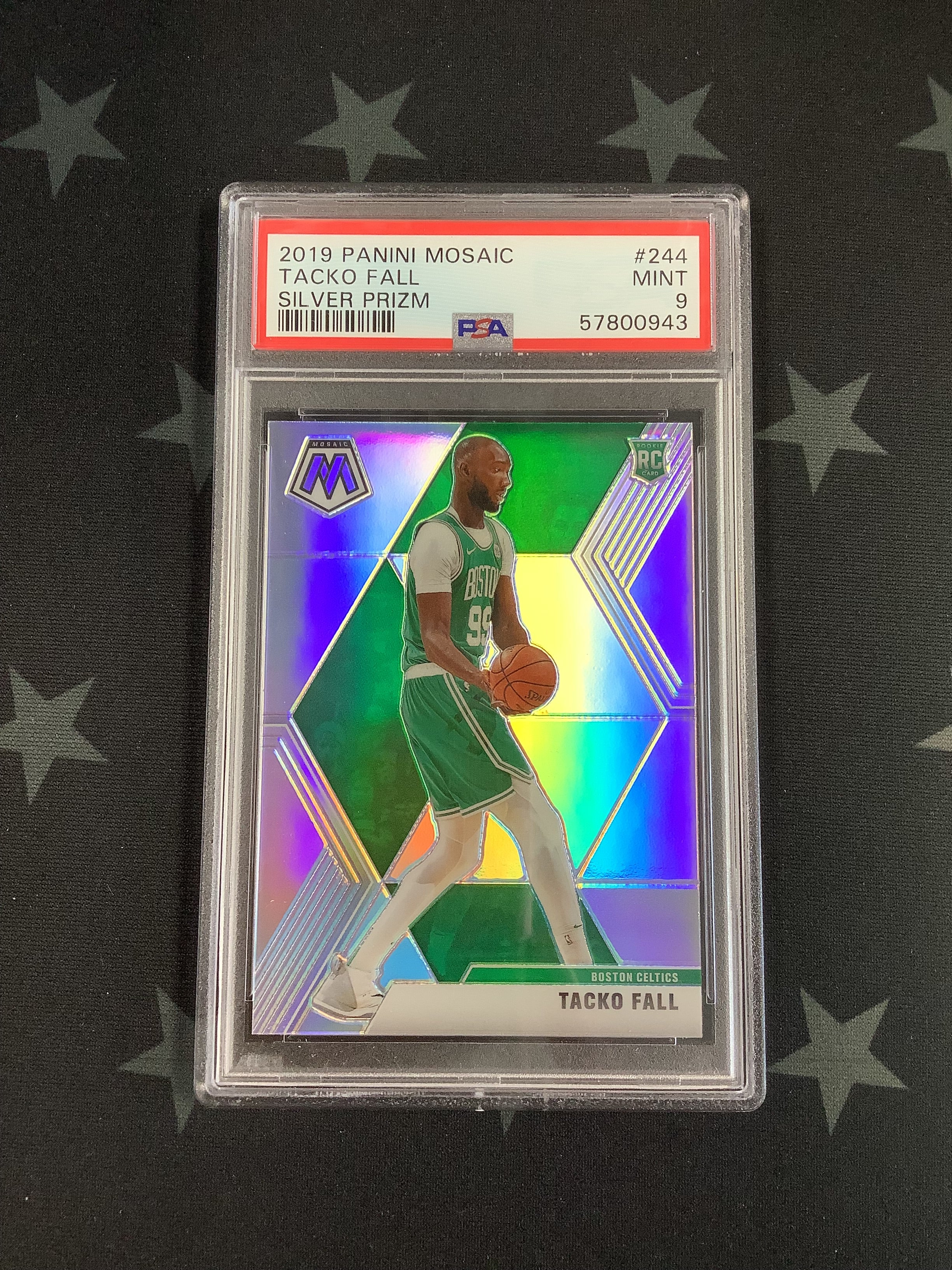 2019 Panini Mosaic Basketball Silver Prizm Tacko Fall #244 PSA Mint 9 - Rare Collectible Card for NBA Fans, Sports Memorabilia & Investment - Perfect for Display, Trading, and Gifting