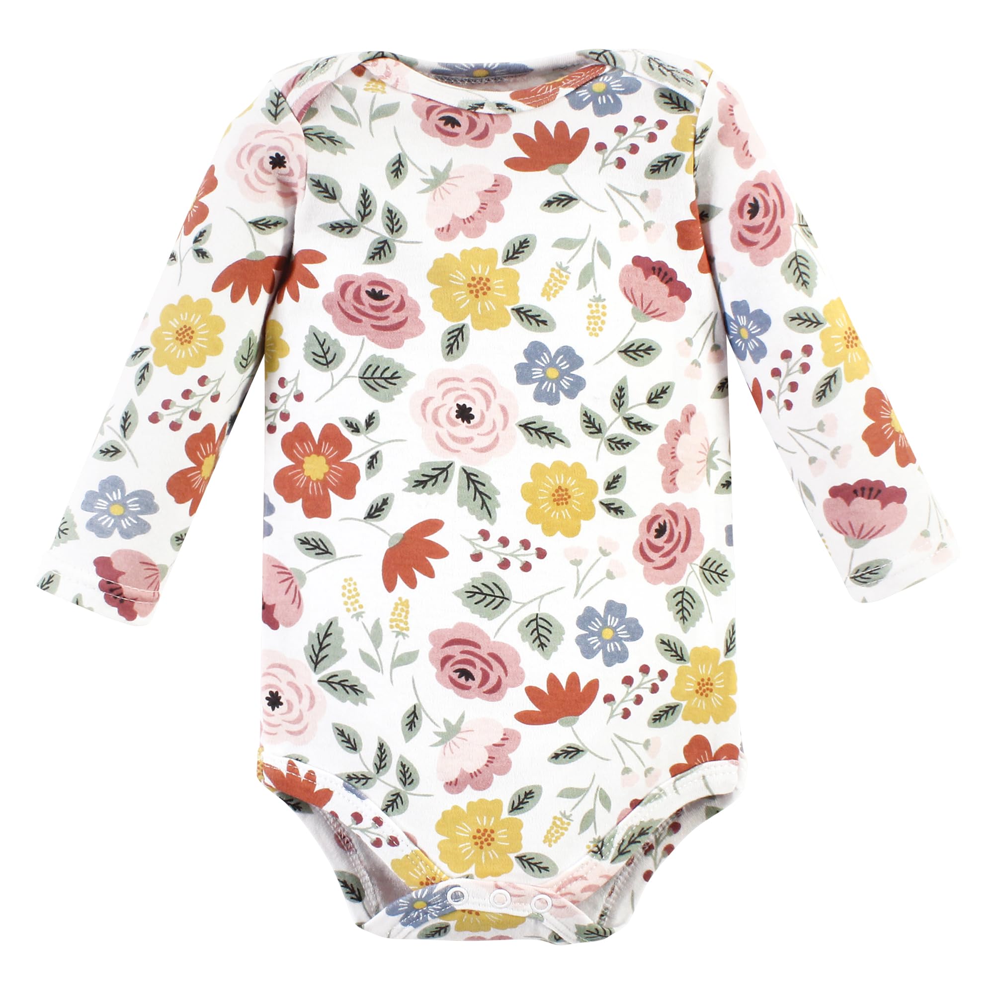 Hudson Baby Unisex Cotton Long-Sleeve Bodysuits - Soft & Comfortable Infant Onesies for Boys & Girls, Bonita Print, 12-18 Months - Perfect for Everyday Wear, Playtime & Photo Shoots