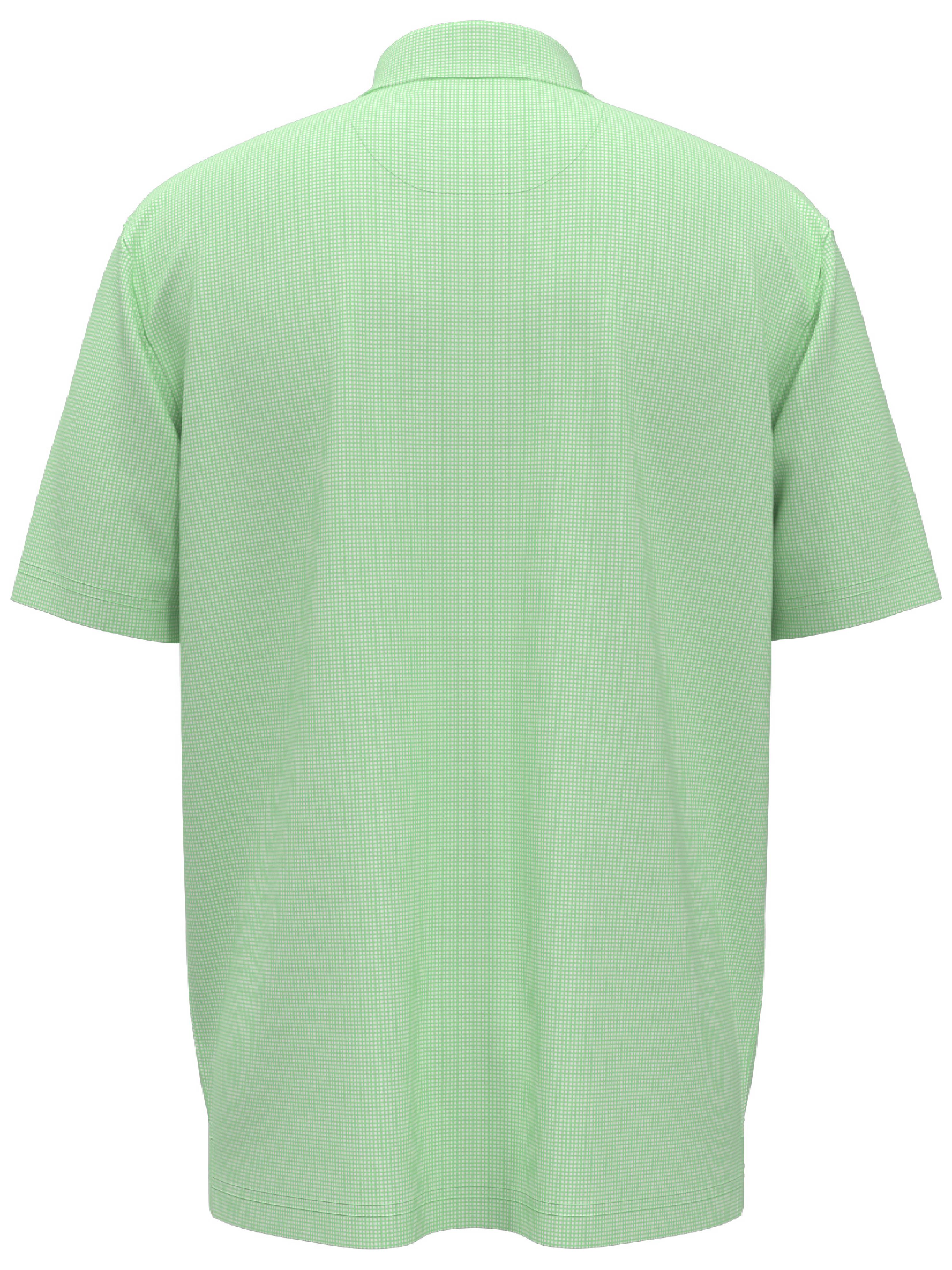 Men's Gingham Print Golf Polo Shirt - Breathable Moisture-Wicking Performance Shirt for Golf, Tennis & Casual Wear