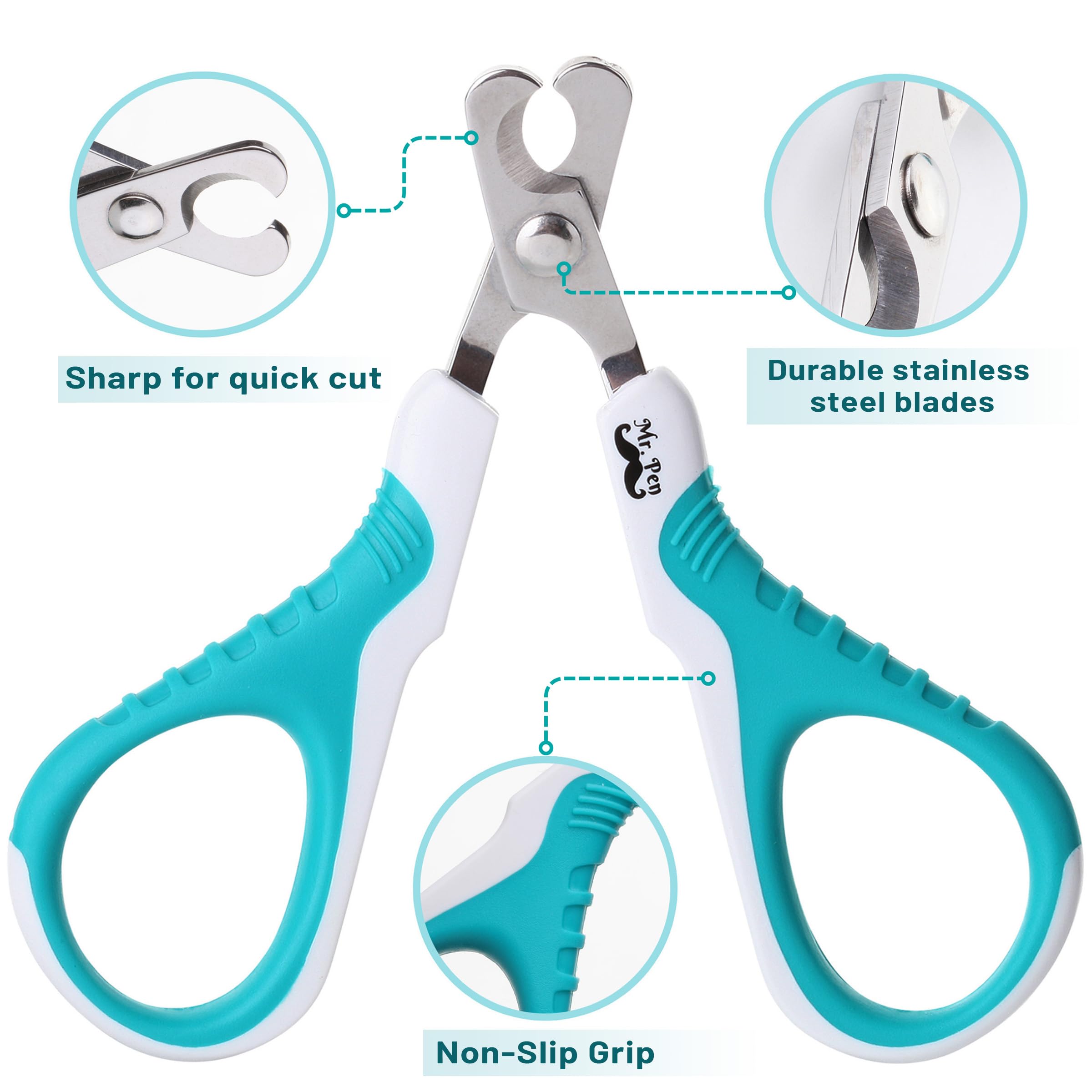 Mr. Pen Cat Nail Clippers for Small Cats & Kittens - Professional Pet Nail Trimmer with Safety Guard - Perfect for Grooming at Home or Vet Visits