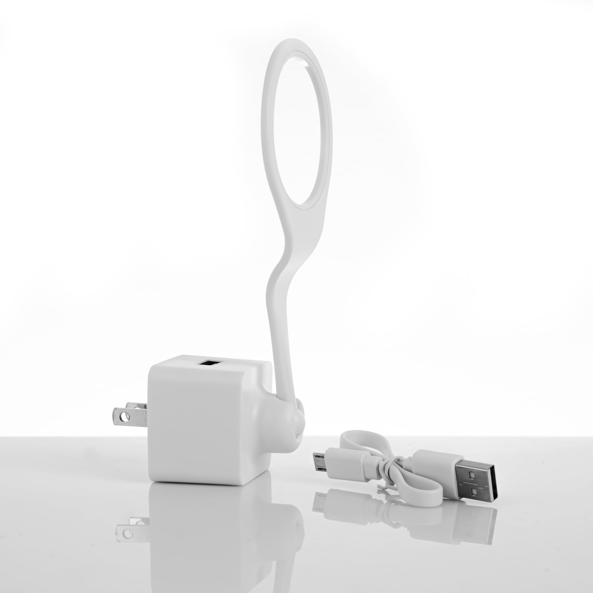360° Adjustable USB Wall Charger Holder for Nest Cam Indoor Camera - 2 Pack White AC Outlet Mount with Ball Joint (Perfect for Home Security & Smart Device Charging)