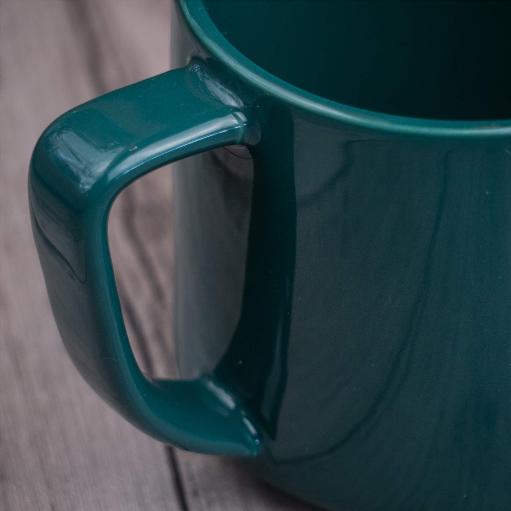Premium Jiki Ceramic Coffee Mug - 14oz Colorful Tea Latte Cappuccino Cup with Handle - Microwave & Dishwasher Safe Durable Drinkware (Spruce Green, 2 Pack) - Perfect for Home Office Cafe Gifts & Daily Use