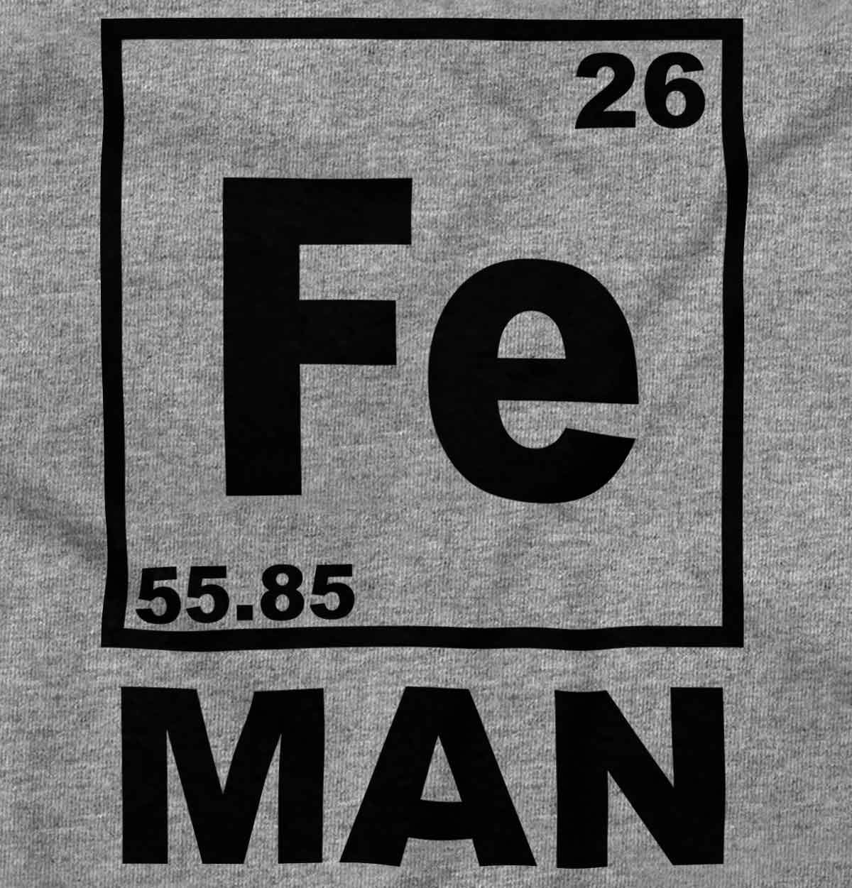 Fe Iron Science Elements Superhero Tank Top Sleeveless Tee for Men - Perfect for Chemistry Enthusiasts, Science Geeks & Comic Conventions