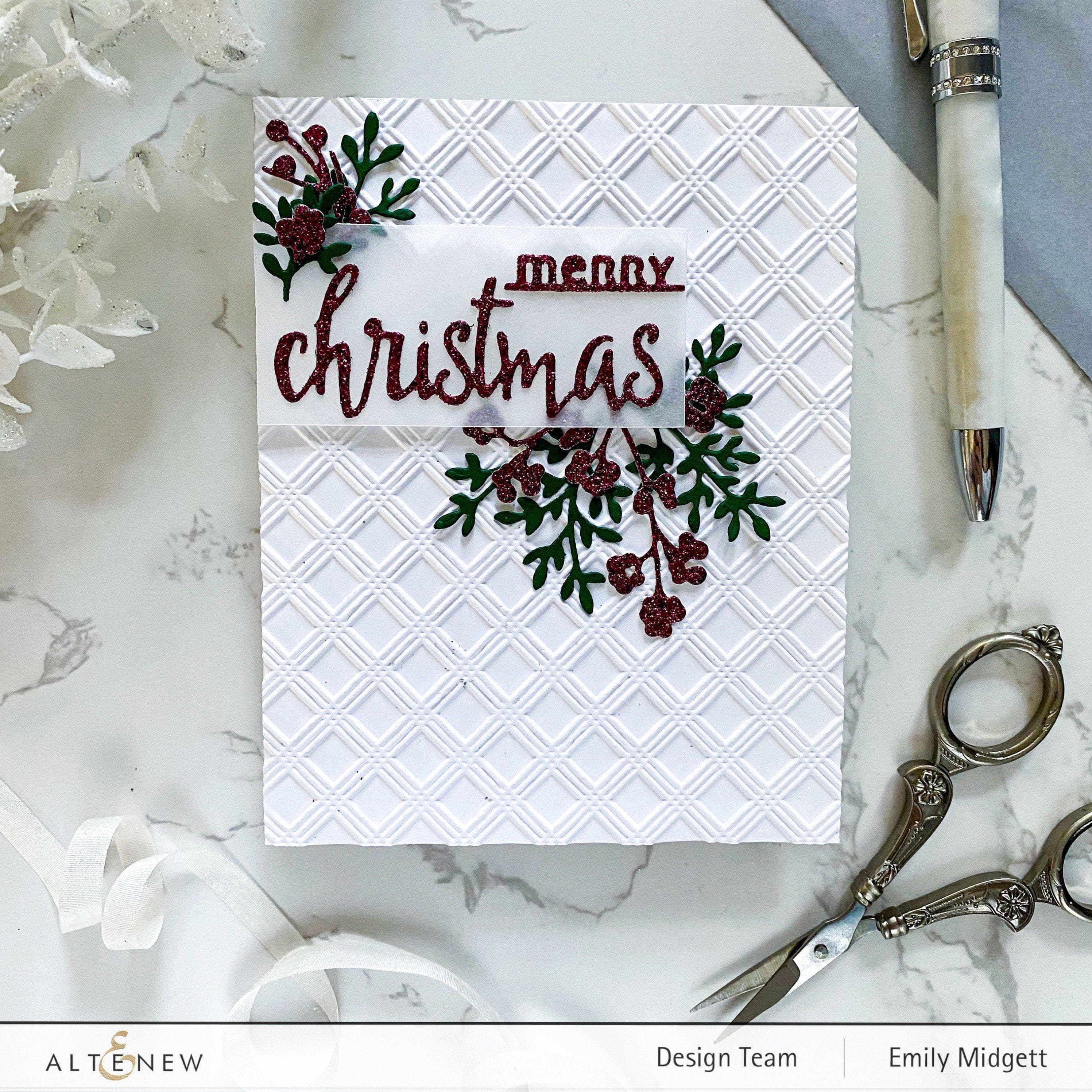 Halftone Holidays Stamp & Die Set Bundle - Christmas Card Making Supplies for DIY Scrapbooking & Holiday Crafts
