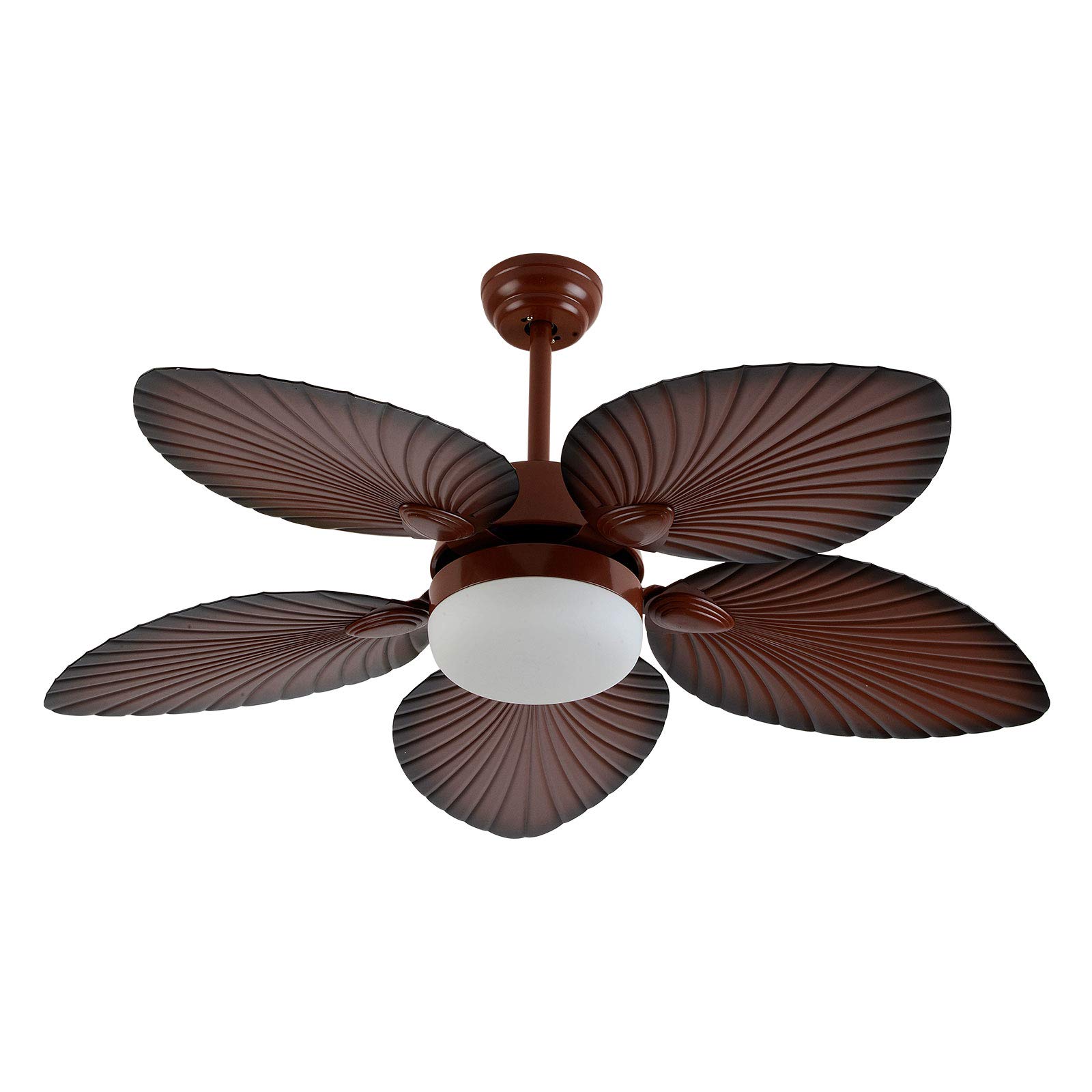 42 Inch Ceiling Fan with Light and Remote Control - 5 Blades Chandelier Fan with 3 Speed Settings & 3 Color Temperatures - Dark Brown Modern Ceiling Fan for Living Room, Bedroom, Restaurant, Club - Energy Efficient & Quiet Operation