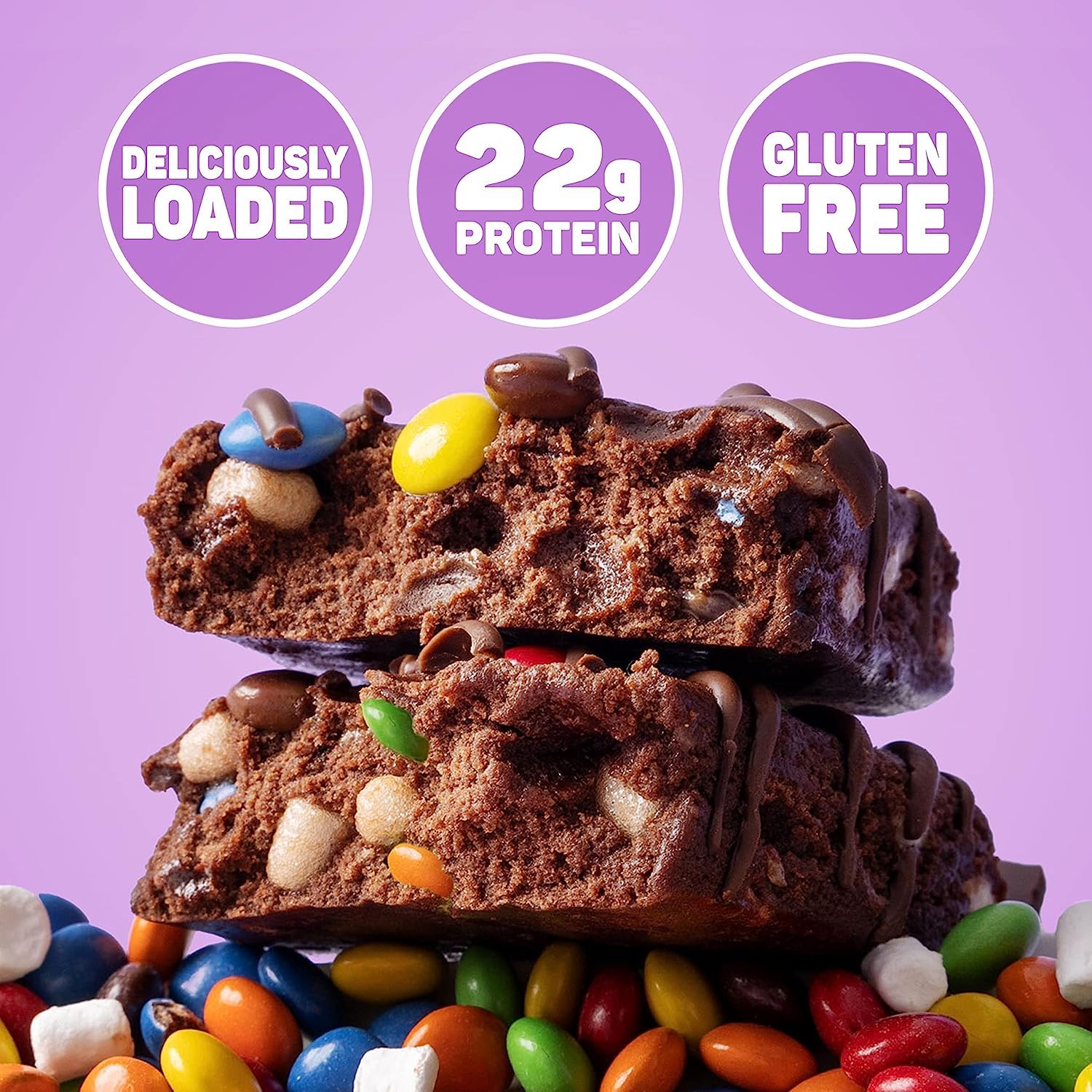 FITCRUNCH Loaded Cookie Protein Bar - 12 Pack Variety | High Protein Snack, Gluten Free, Low Sugar | Perfect for Gym, Hiking & Post-Workout Recovery