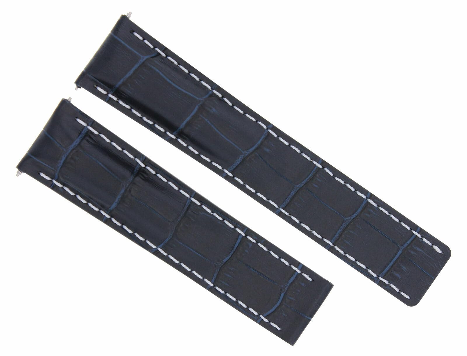 22-24mm Genuine Leather Watch Band Strap Replacement for Breitling Navitimer, Pilot, Superocean & Bentley Colt - Premium Durable Watch Accessory for Men, Business & Casual Wear