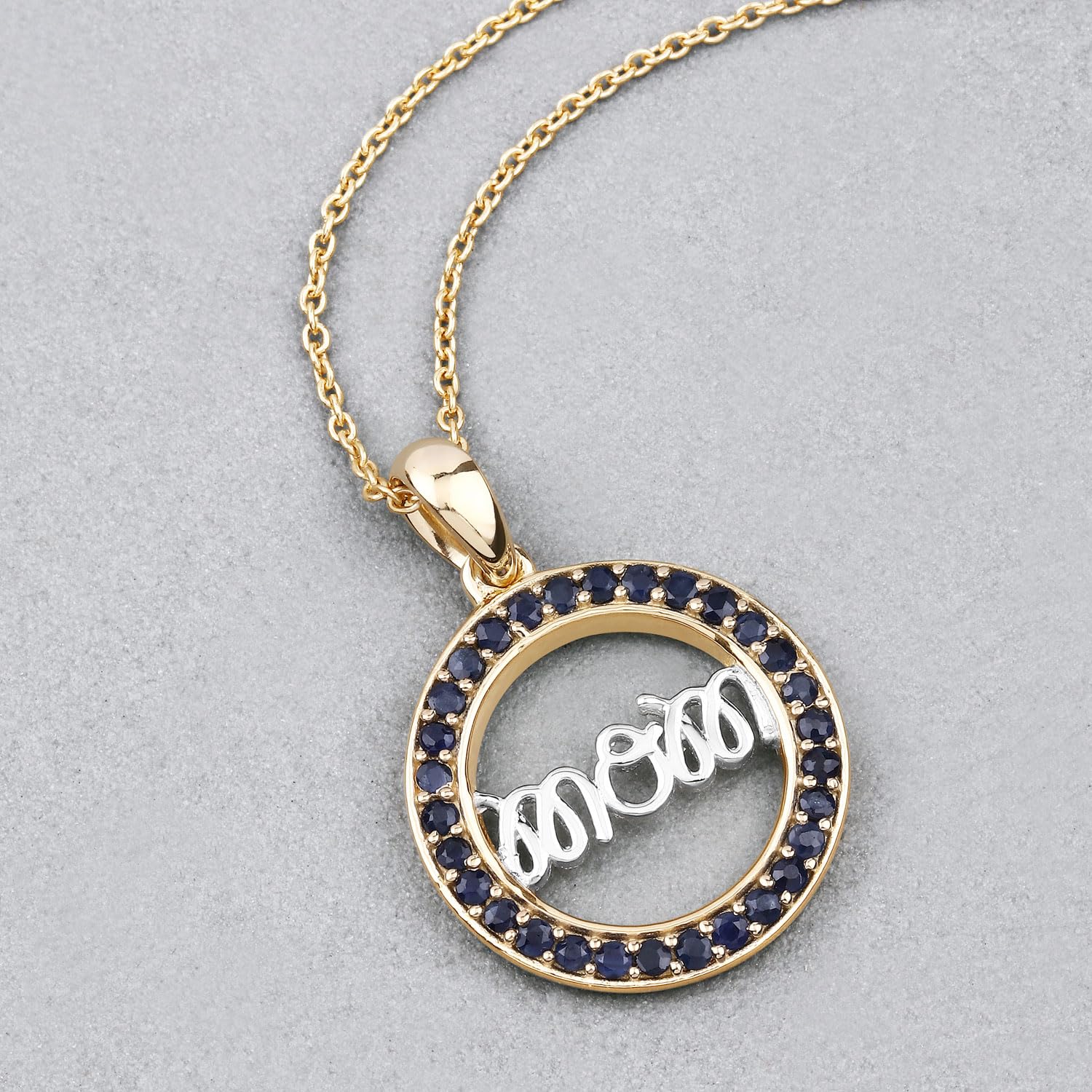 Genuine Sapphire Pendant Necklace for Women - Elegant Mother's Day Gift, Birthday Present & Special Occasion Jewelry