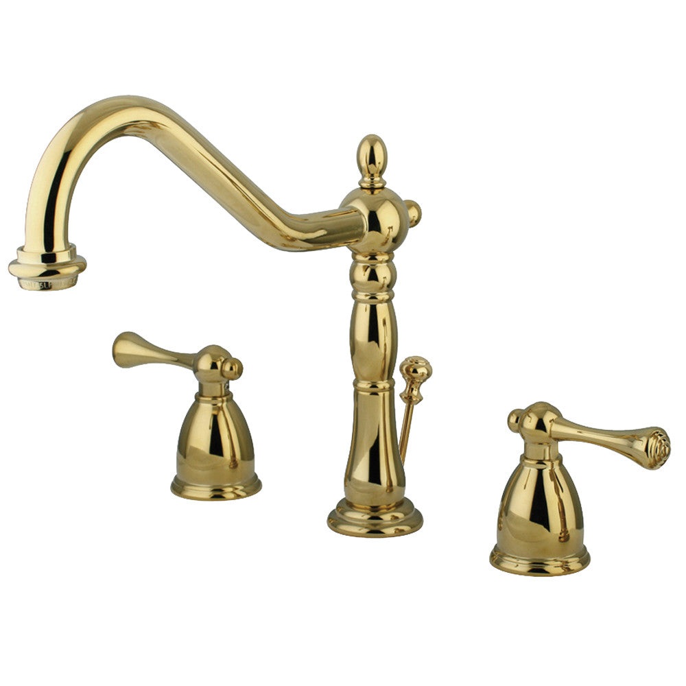 Kingston Brass KB7972BL 8-Inch Widespread Bathroom Faucet - Modern Matte Black Finish for Vanity Sinks, Perfect for Home & Hotel Bathroom Renovations
