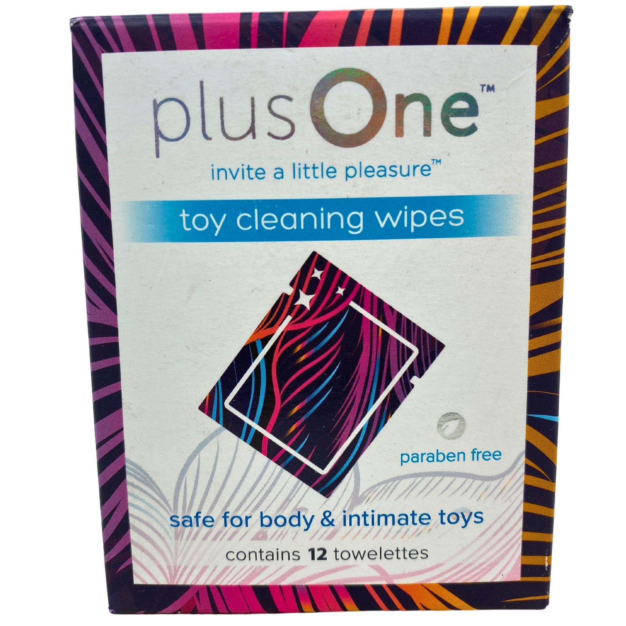 Plus One Toy Cleaning Wipes - Paraben Free, Safe for Body & Intimate Toys (55 Count) - Gentle Cleansing for Adult Toys, Vibrators & Sensitive Areas