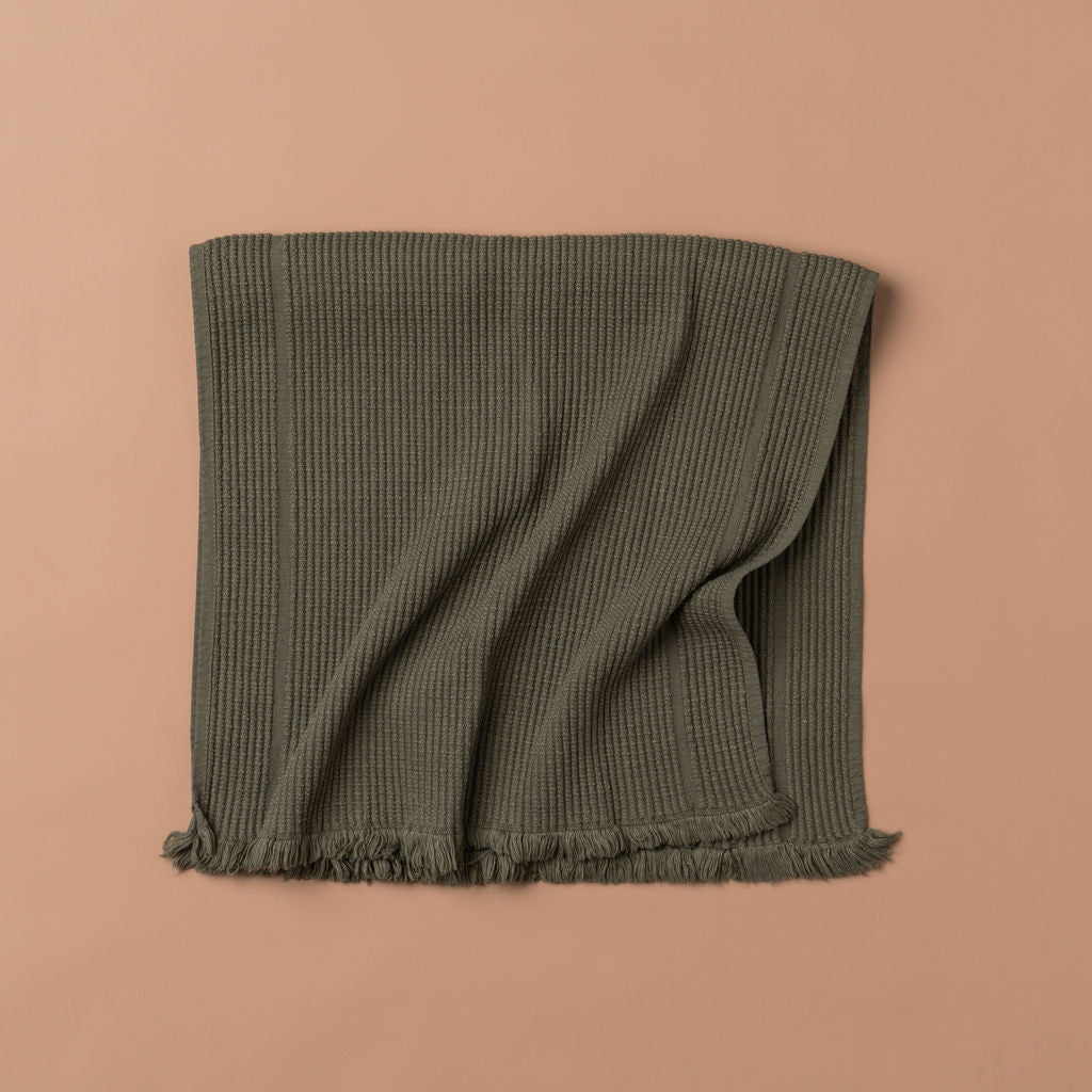 Vintage Wash Towel Bundle - 100% Cotton Soft & Absorbent Kitchen Towels, Hand Towels & Dish Towels (Olive Green) - Perfect for Kitchen, Bathroom & Household Cleaning