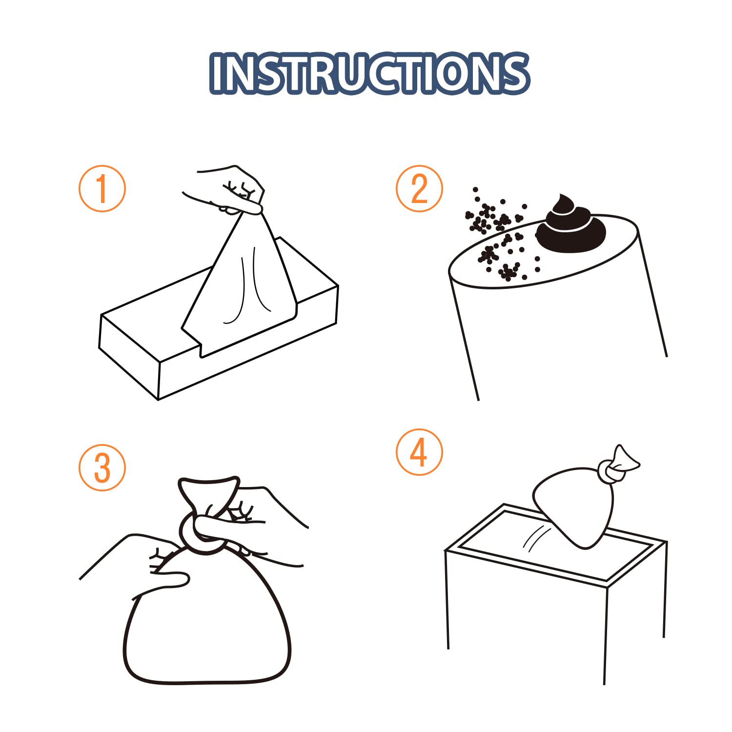 **Odor Sealing Cat Waste Disposal Bags - Unscented Large Capacity (120 Count) for Cat Litter, Dog Poop & Diaper Disposal - Durable & Leak-Proof - Perfect for Home, Travel & Outdoor Use (White)**